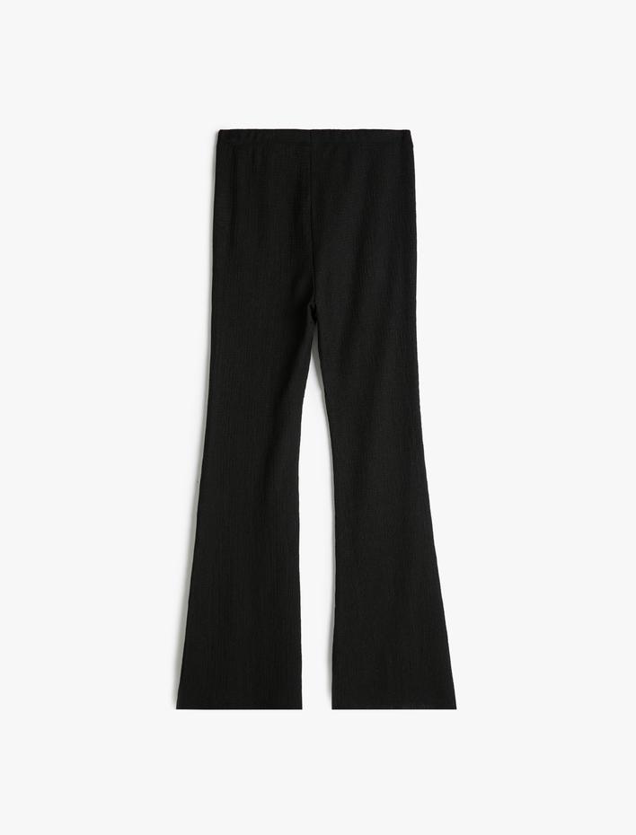 Kız Çocuk Basic İspanyol Paça Pantolon Beli Lastikli