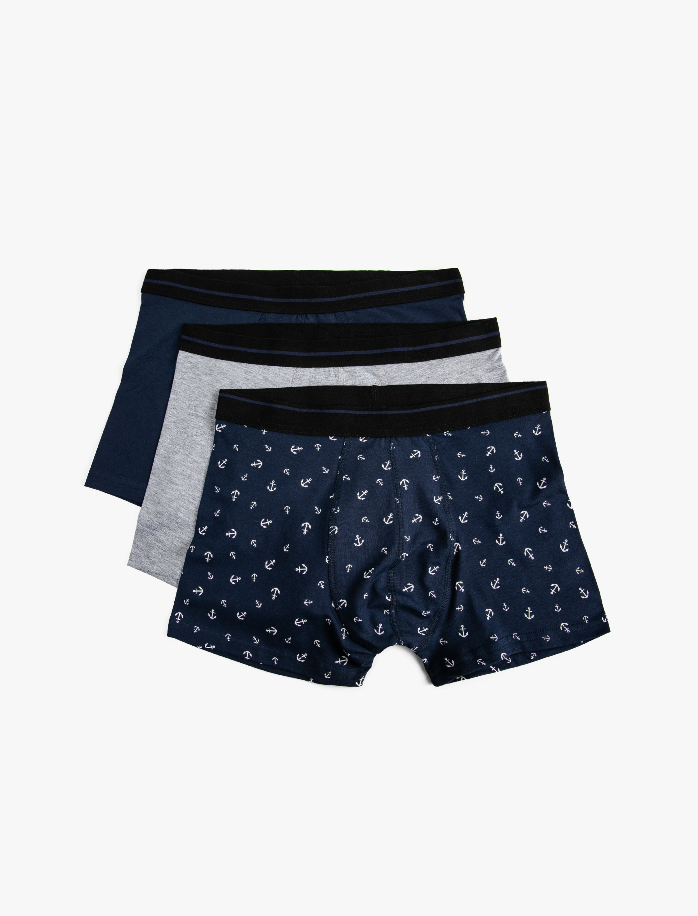   Pamuklu Basic 3'lü Boxer Seti