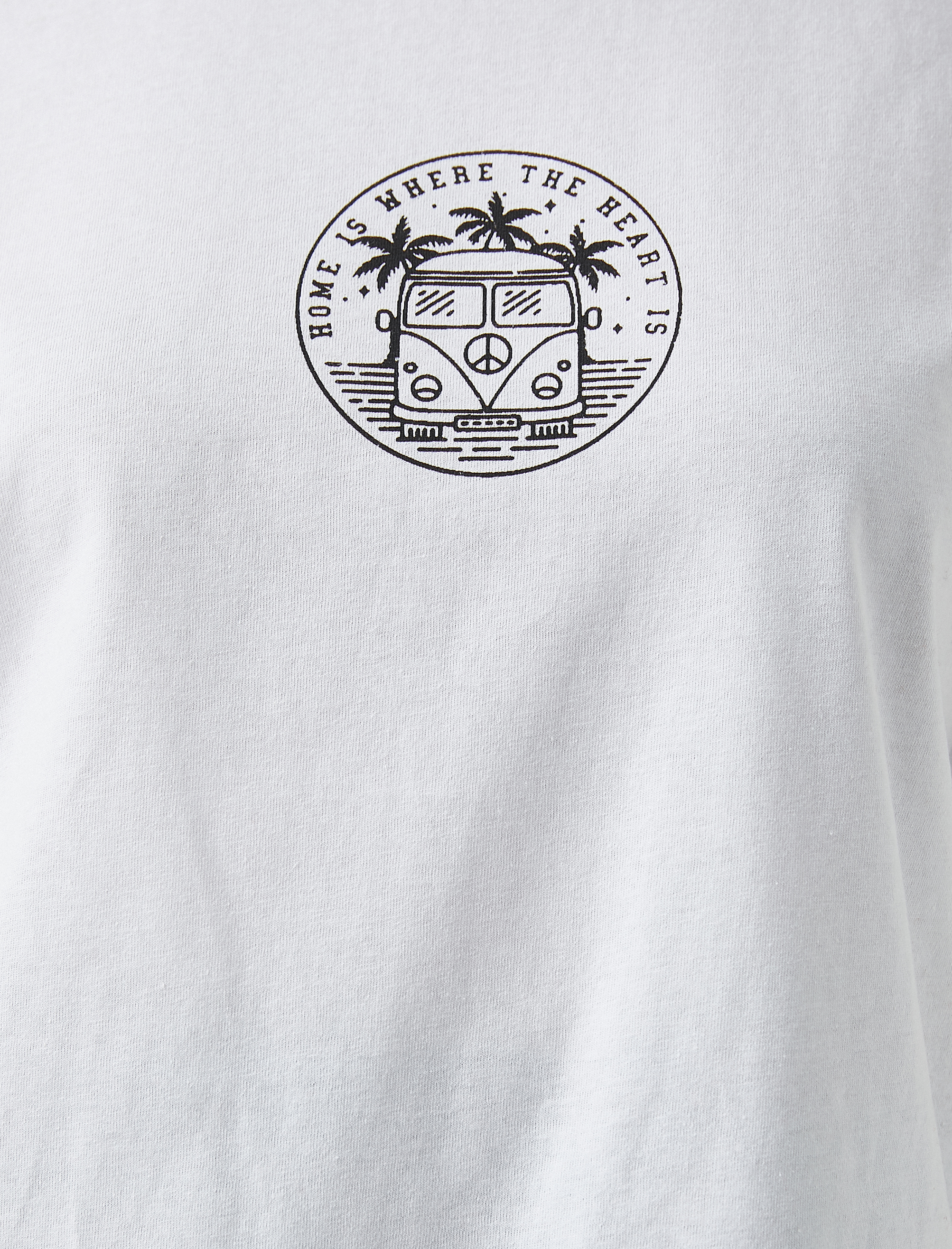   Baskılı Kısa Kollu Pamuklu Tişört