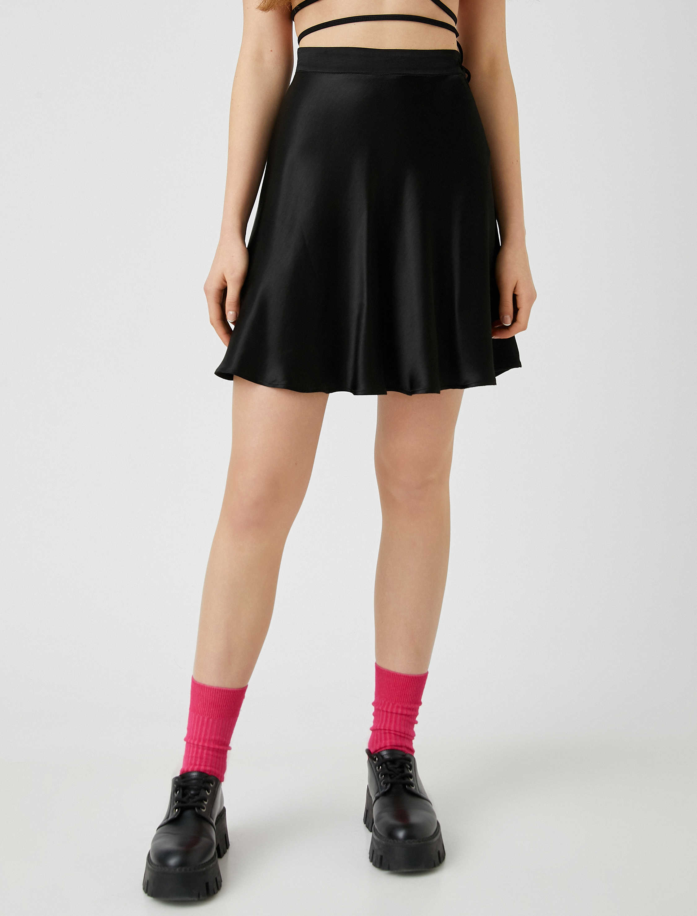   Yüksek Bel Mini Etek