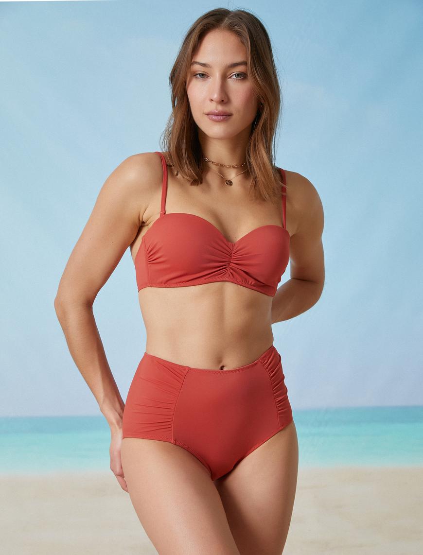  Büzgülü Bikini Üst