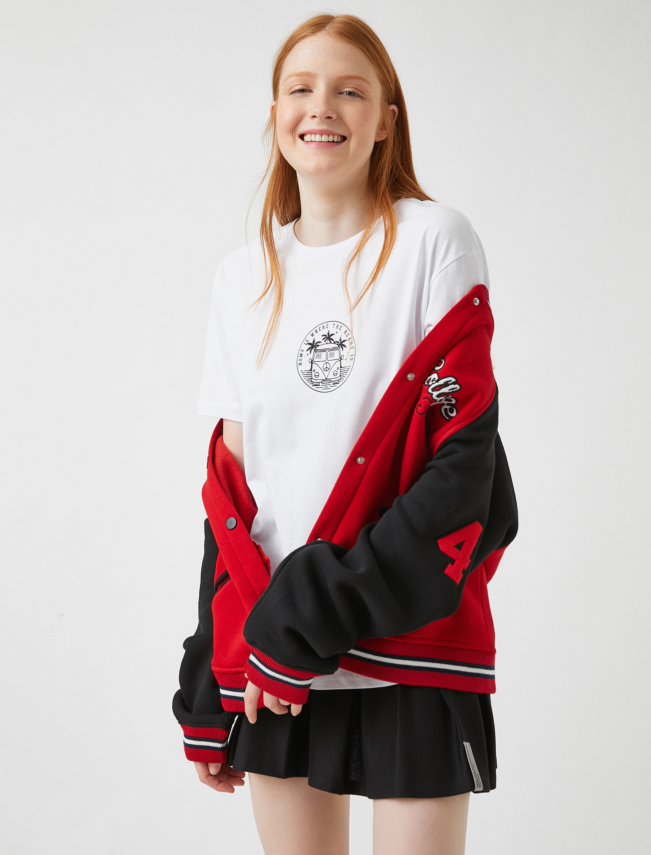   Baskılı Kısa Kollu Pamuklu Tişört