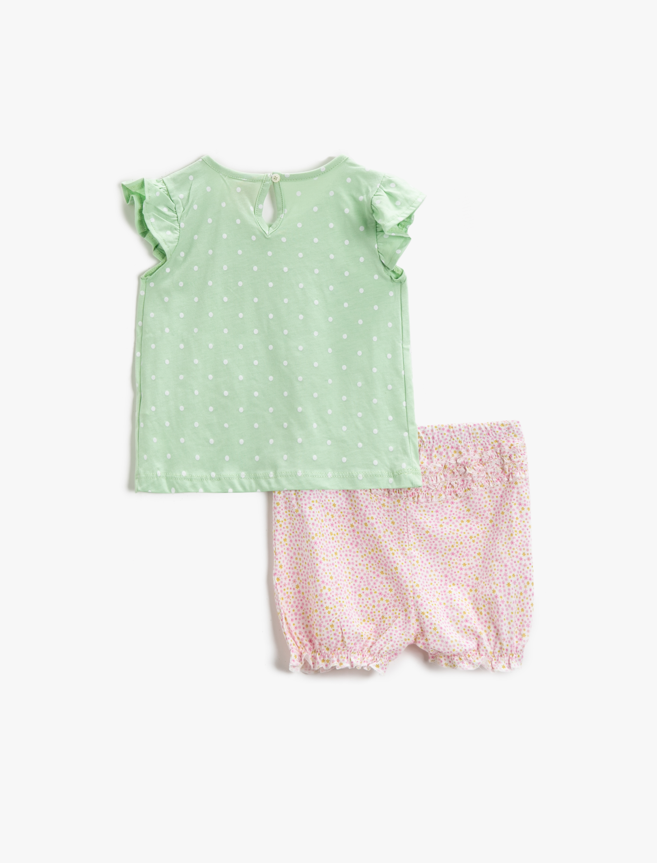  Kız Bebek Desenli Takım Pamuklu