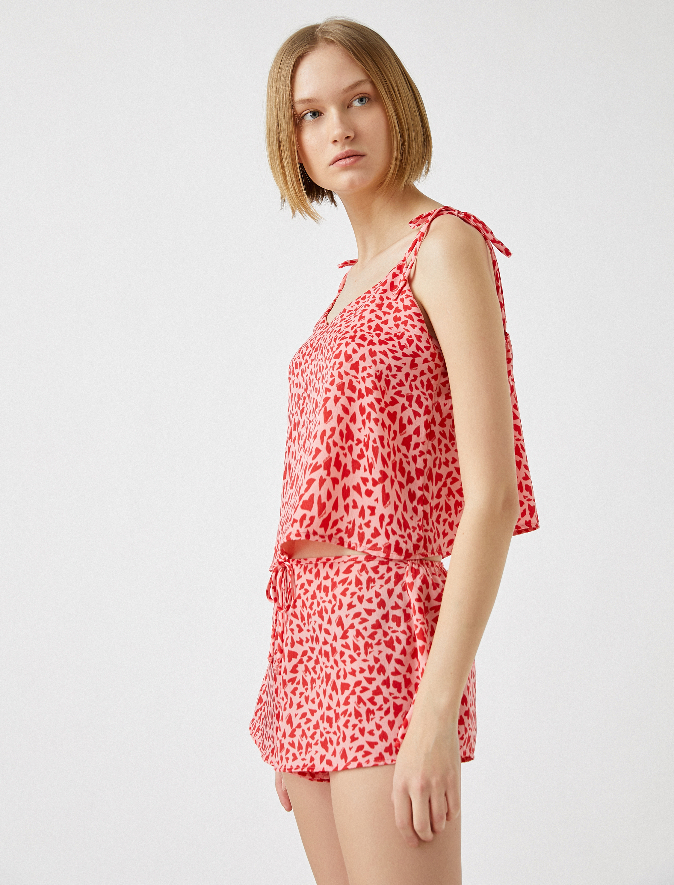   Çiçek Baskılı Thin Straps