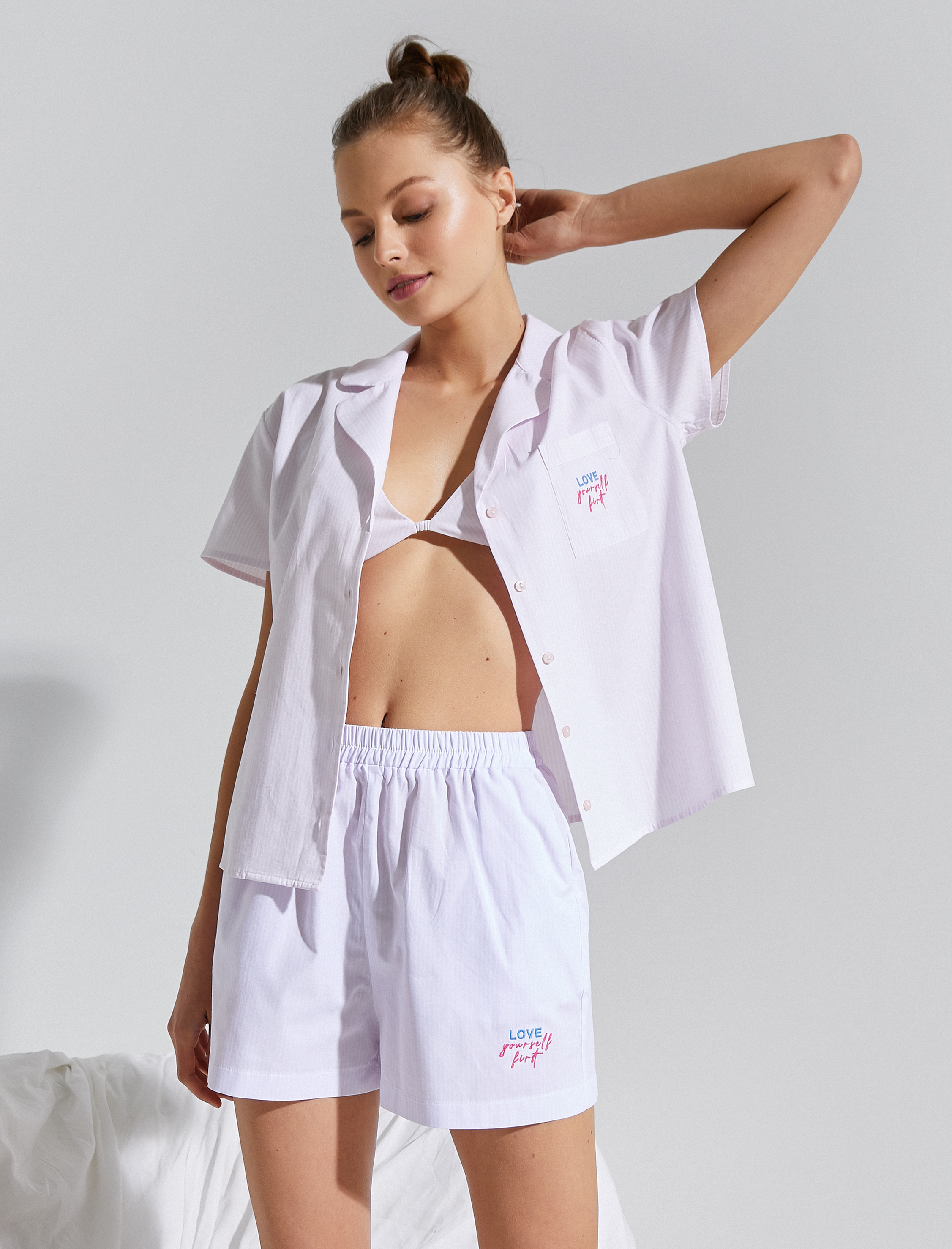   Pamuklu Gecelik Şort