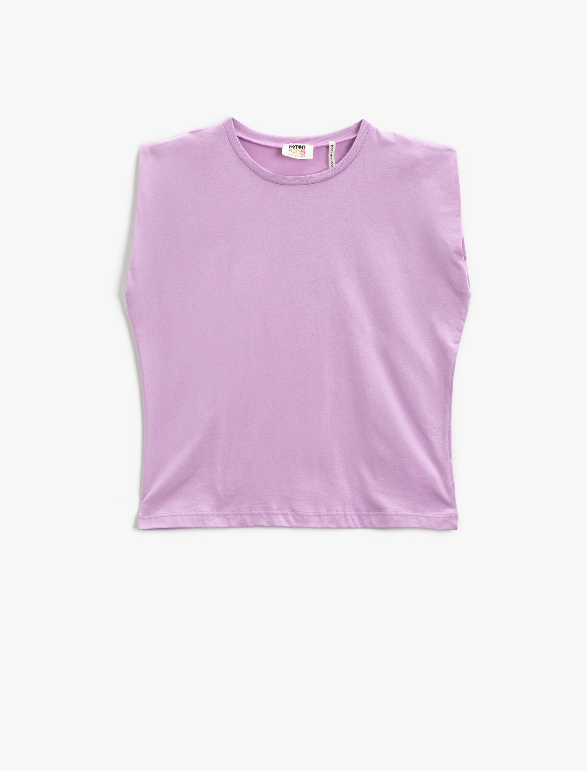  Kız Çocuk Bisiklet Yaka Tişört Pamuklu Basic