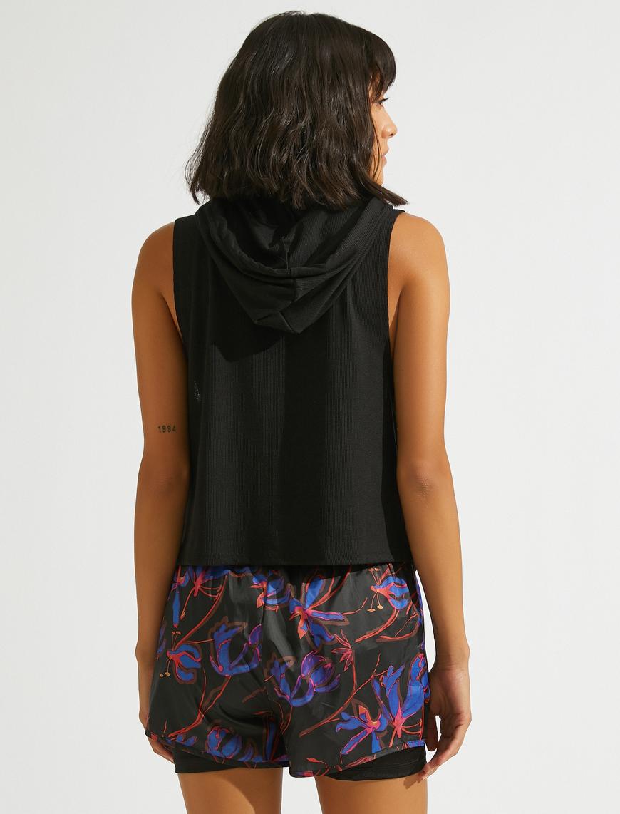   Kapüşonlu Atlet Ribanalı Tanktop