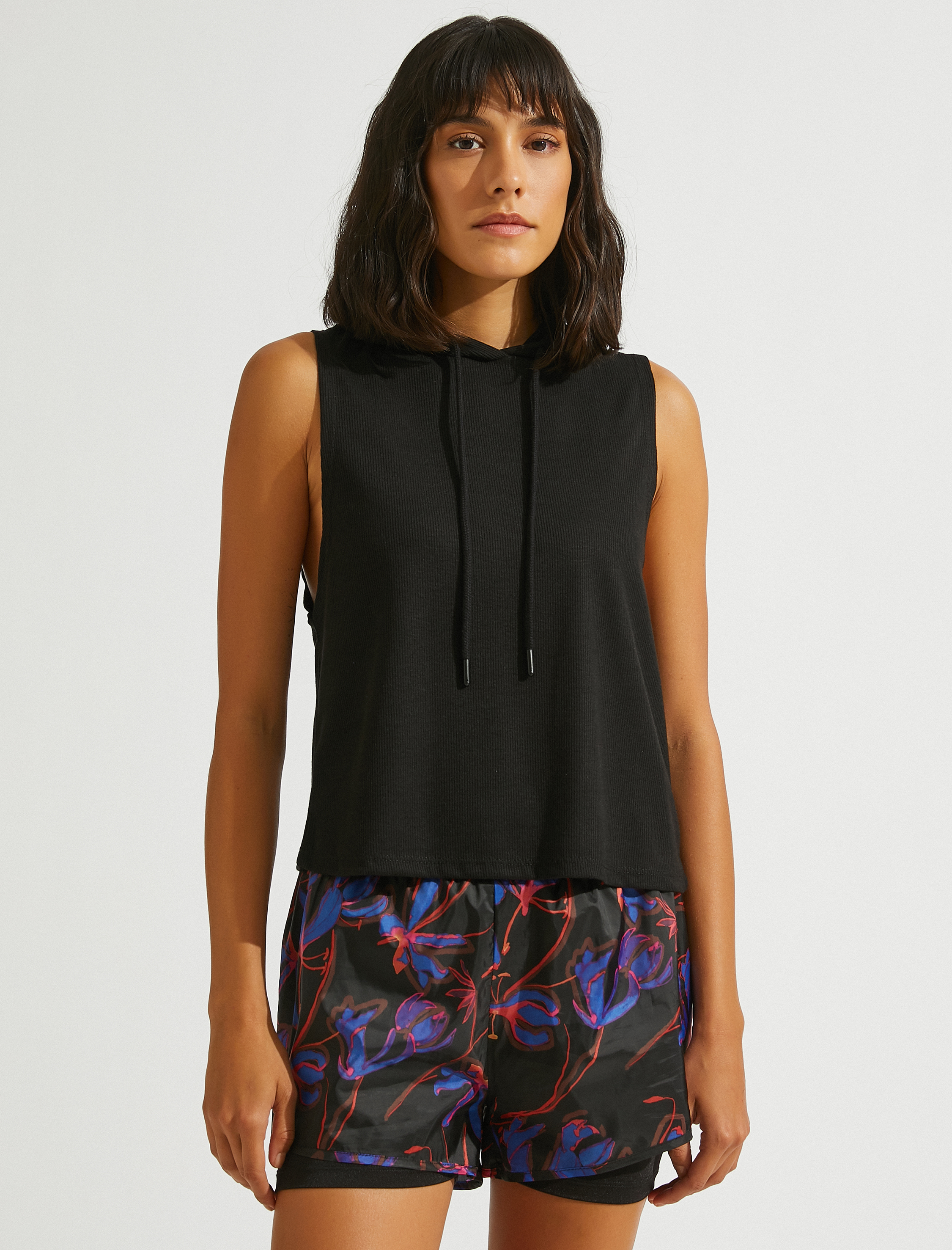   Kapüşonlu Atlet Ribanalı Tanktop