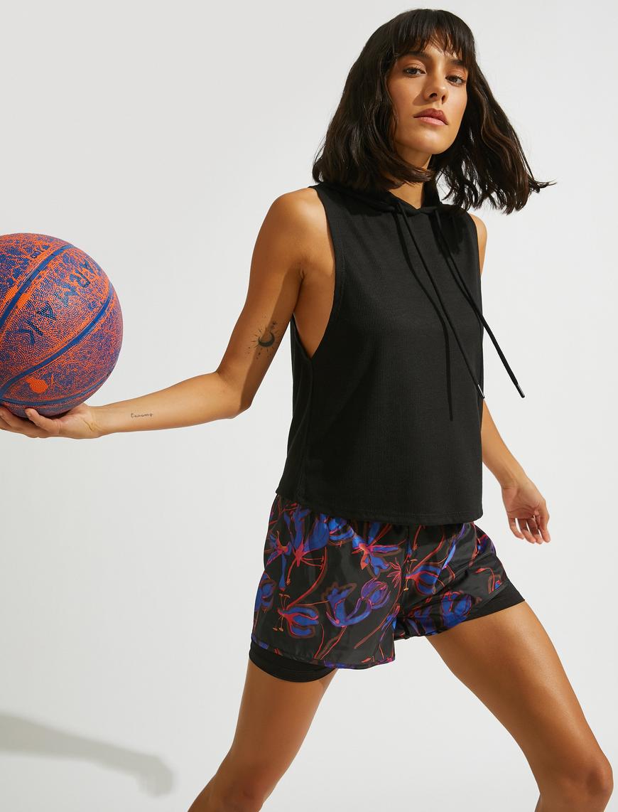   Kapüşonlu Atlet Ribanalı Tanktop