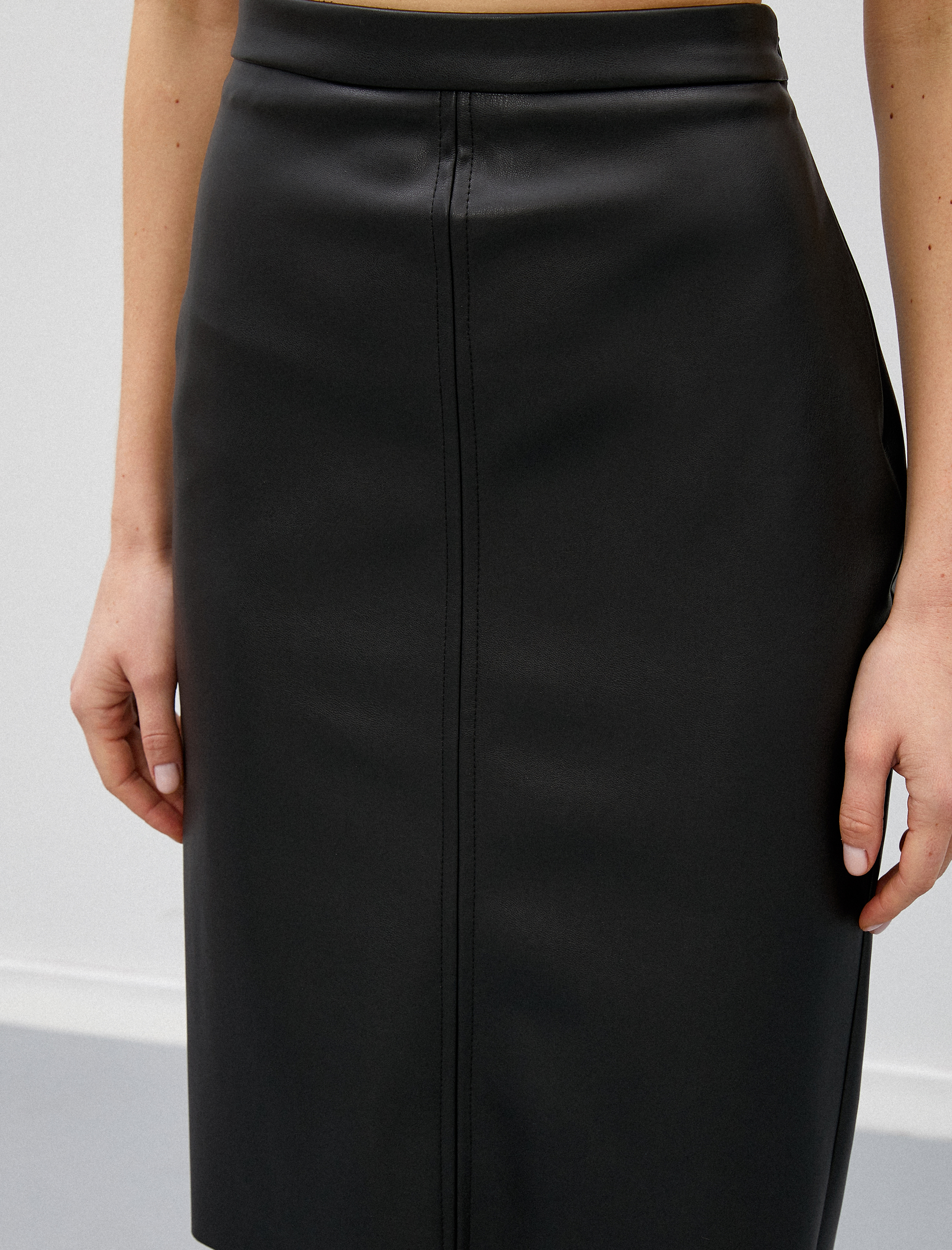   Suni Deri Etek Midi Boy