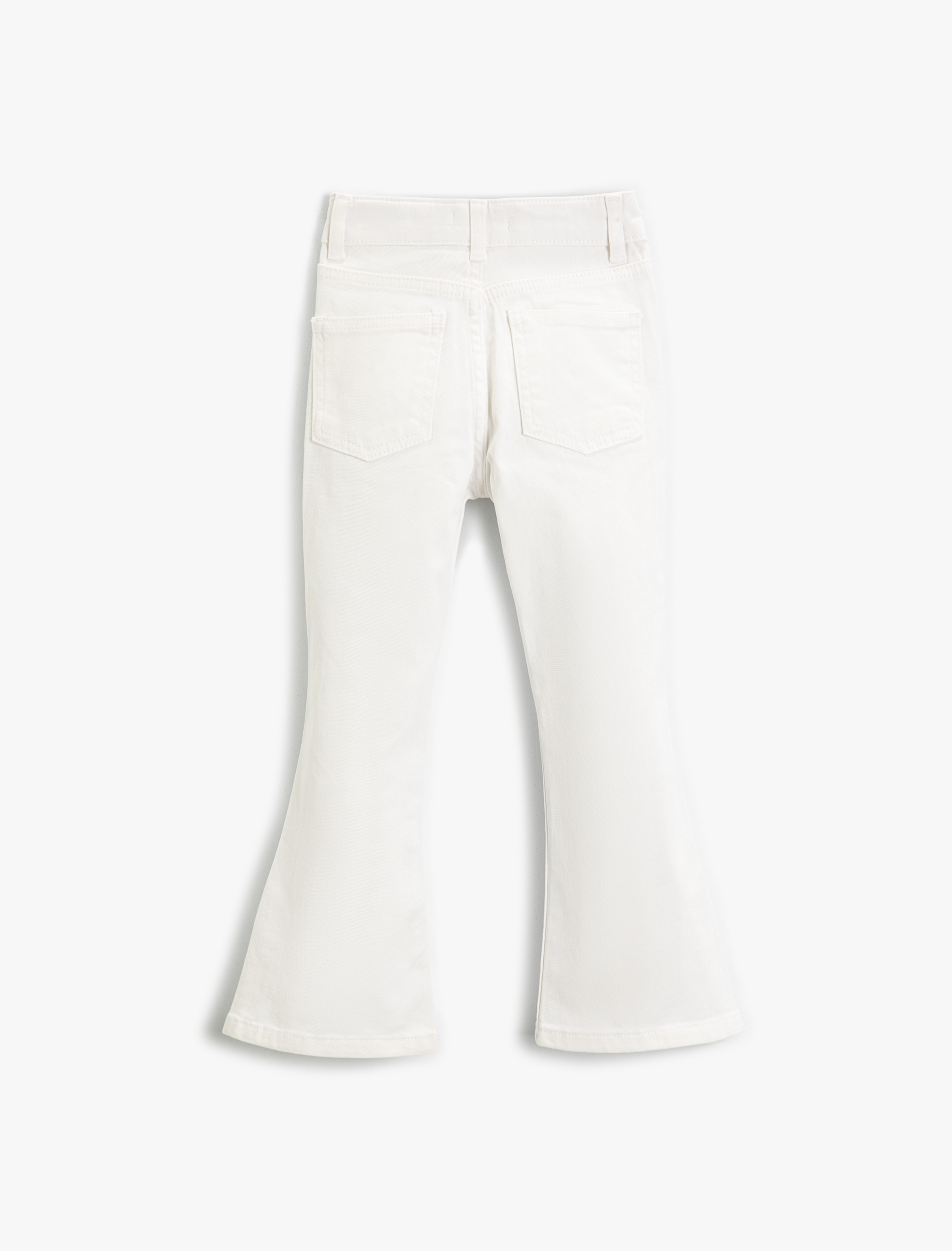  Kız Çocuk İspanyol Paça Kot Pantolon Yırtmaç Detaylı - Flare Jean