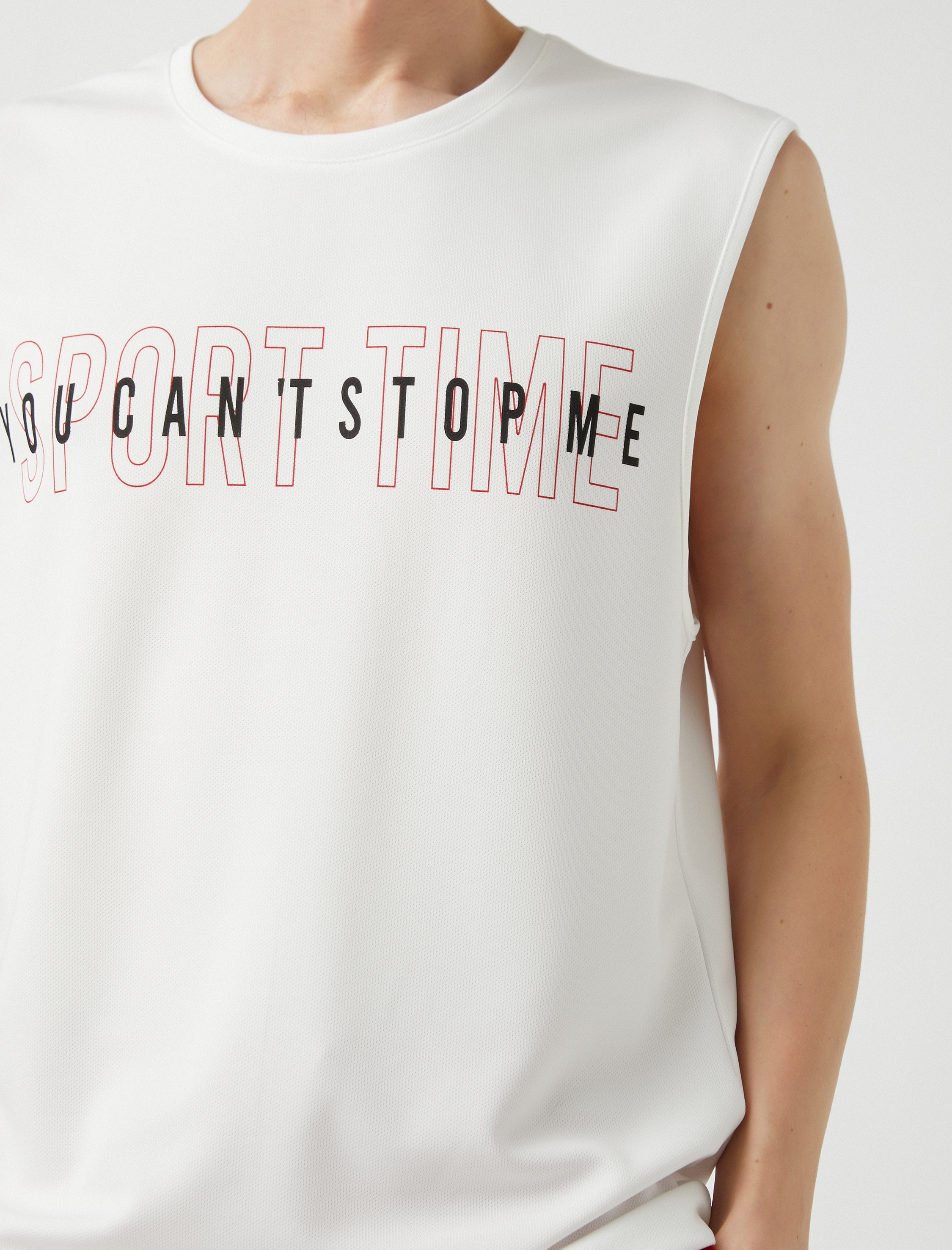   Slogan Baskılı Sporcu Atleti