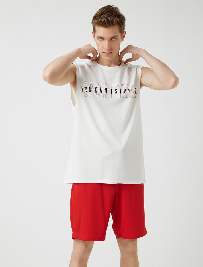  Slogan Baskılı Sporcu Atleti