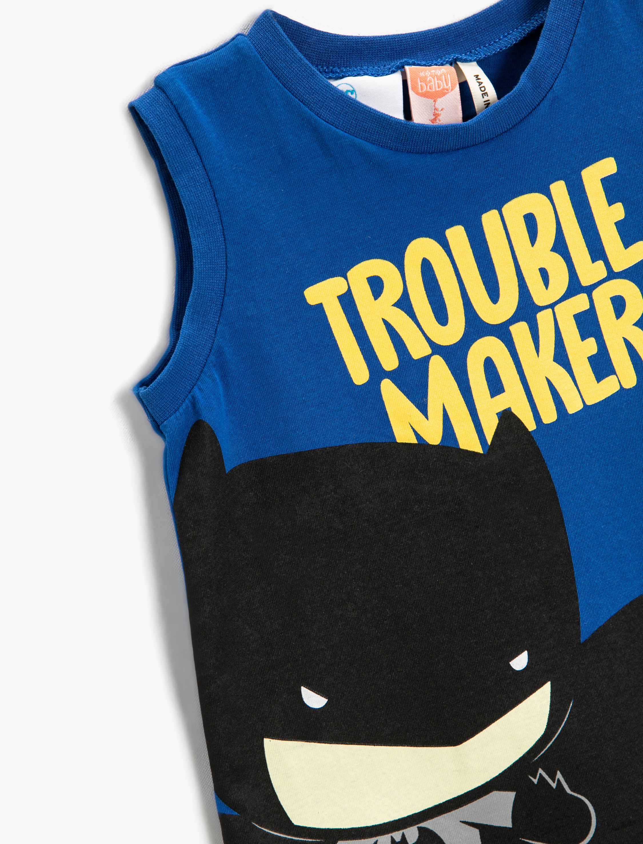 Erkek Bebek Batman Baskılı Lisanslı Atlet Pamuklu