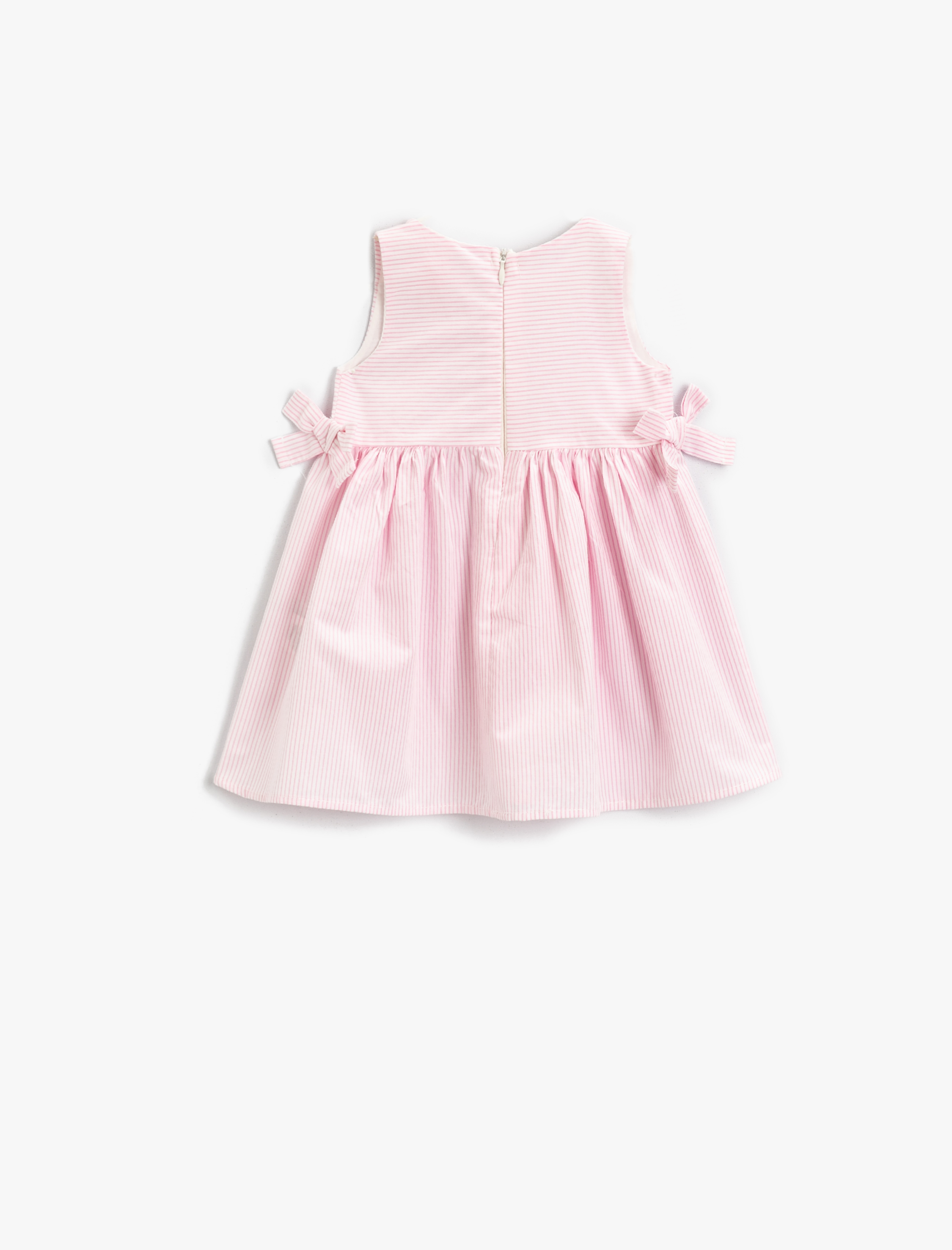  Kız Bebek Elbise Çizgili Kolsuz Yazlık Pamuklu