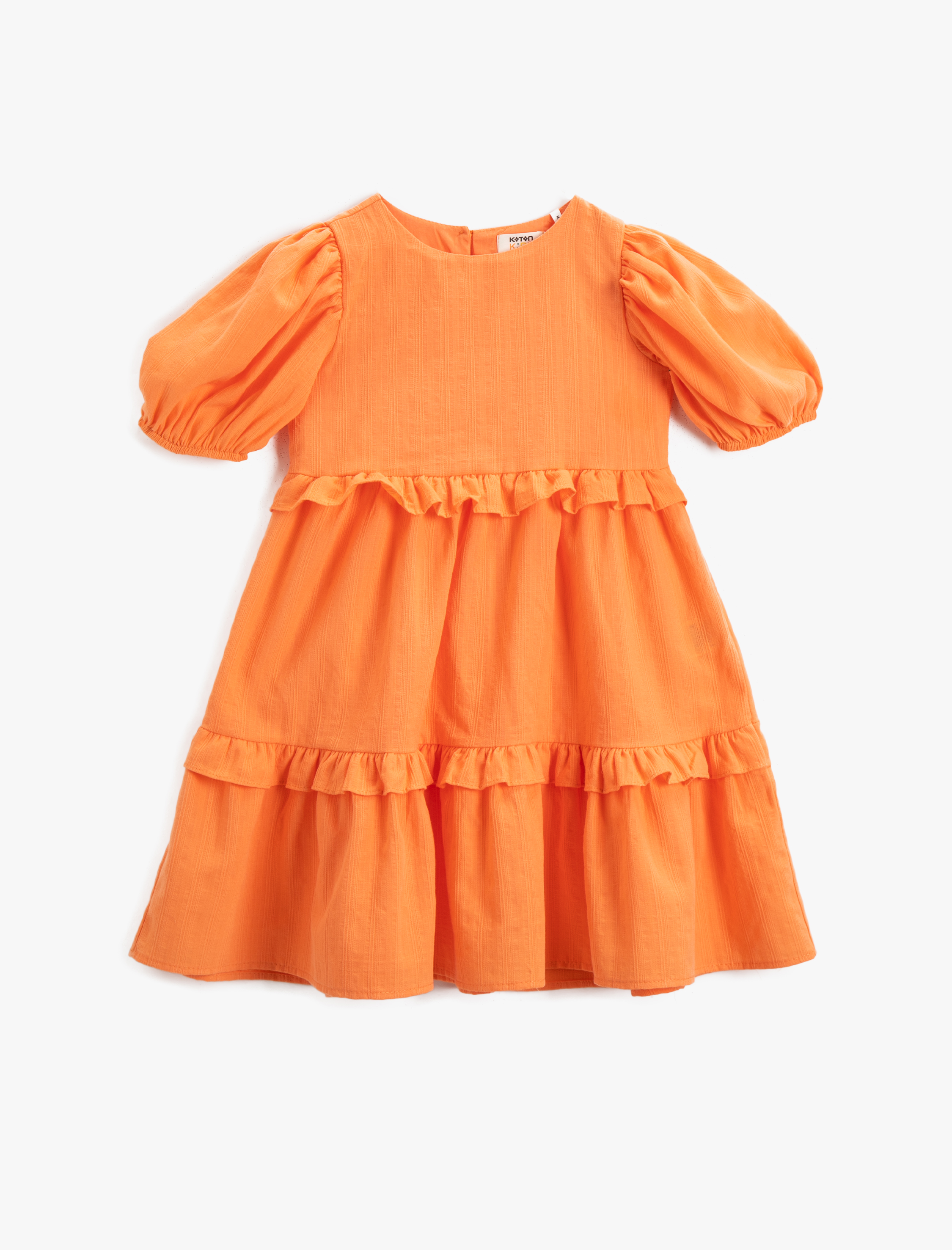  Kız Çocuk Fırfırlı Elbise Pamuklu