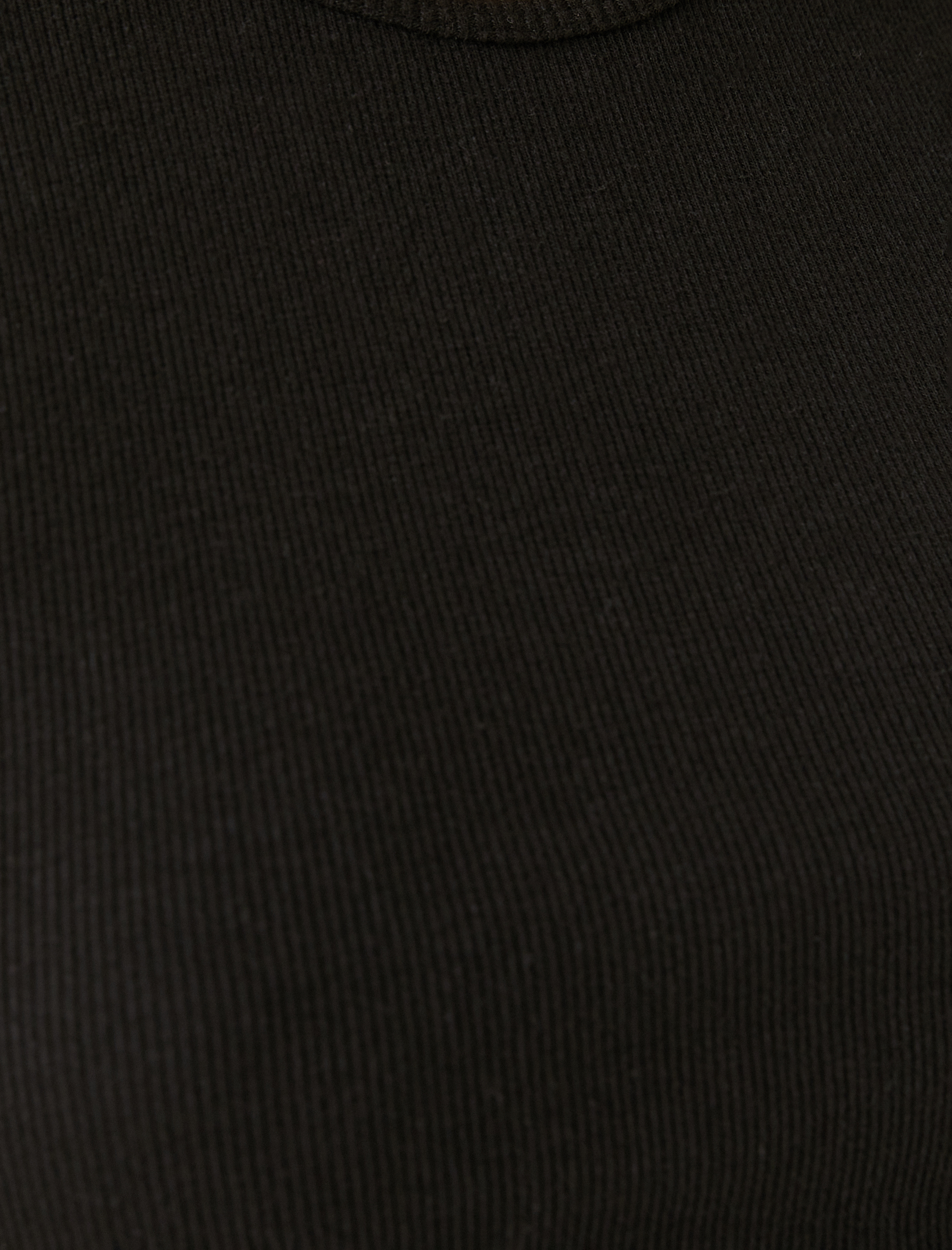 Crop Atlet Bisiklet Yaka Fitilli Asimetrik Kesim