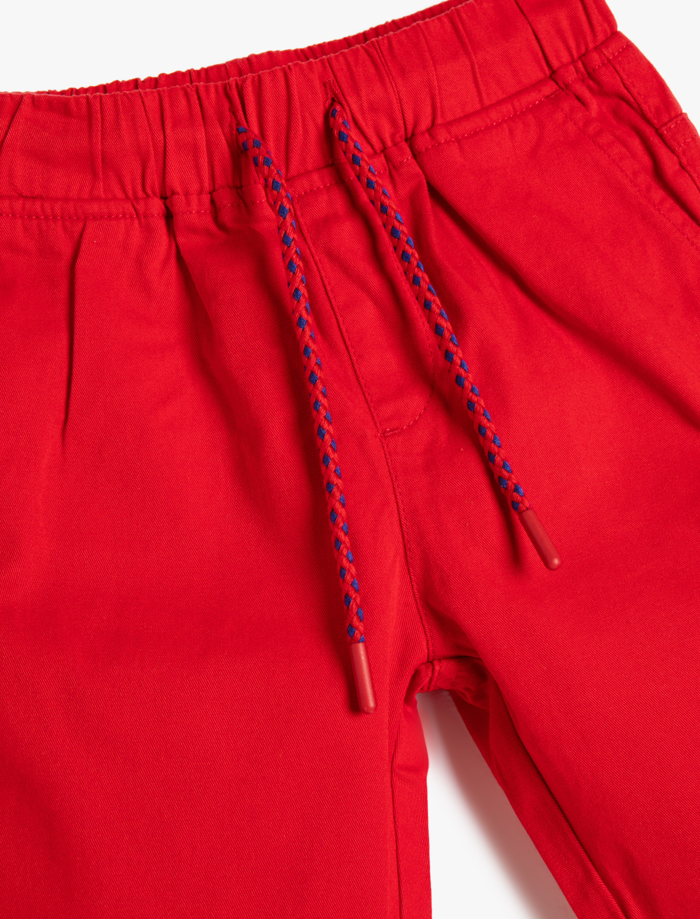  Erkek Çocuk Şort Slim Fit Beli Bağlamalı Lastikli Cepli Pamuklu