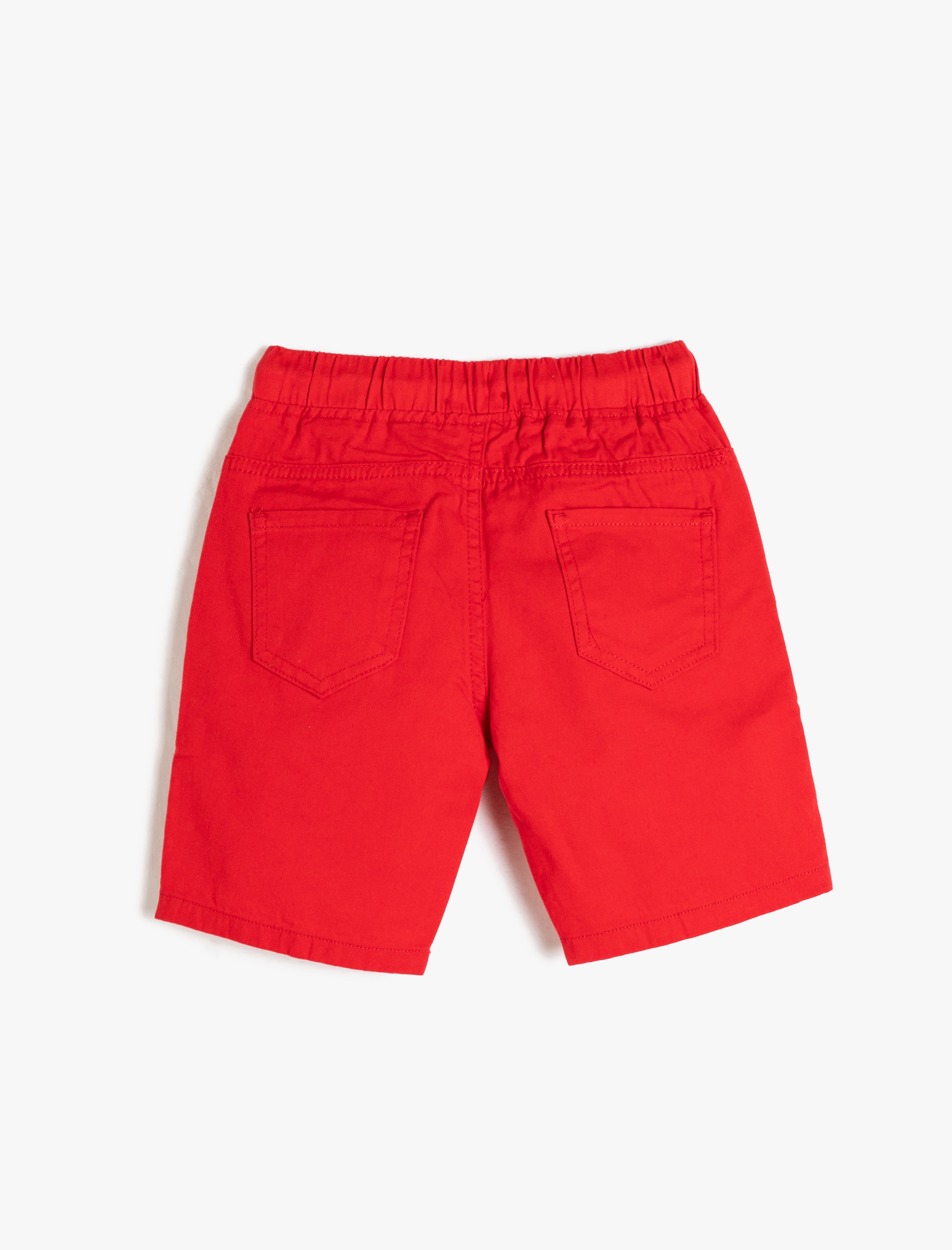  Erkek Çocuk Şort Slim Fit Beli Bağlamalı Lastikli Cepli Pamuklu