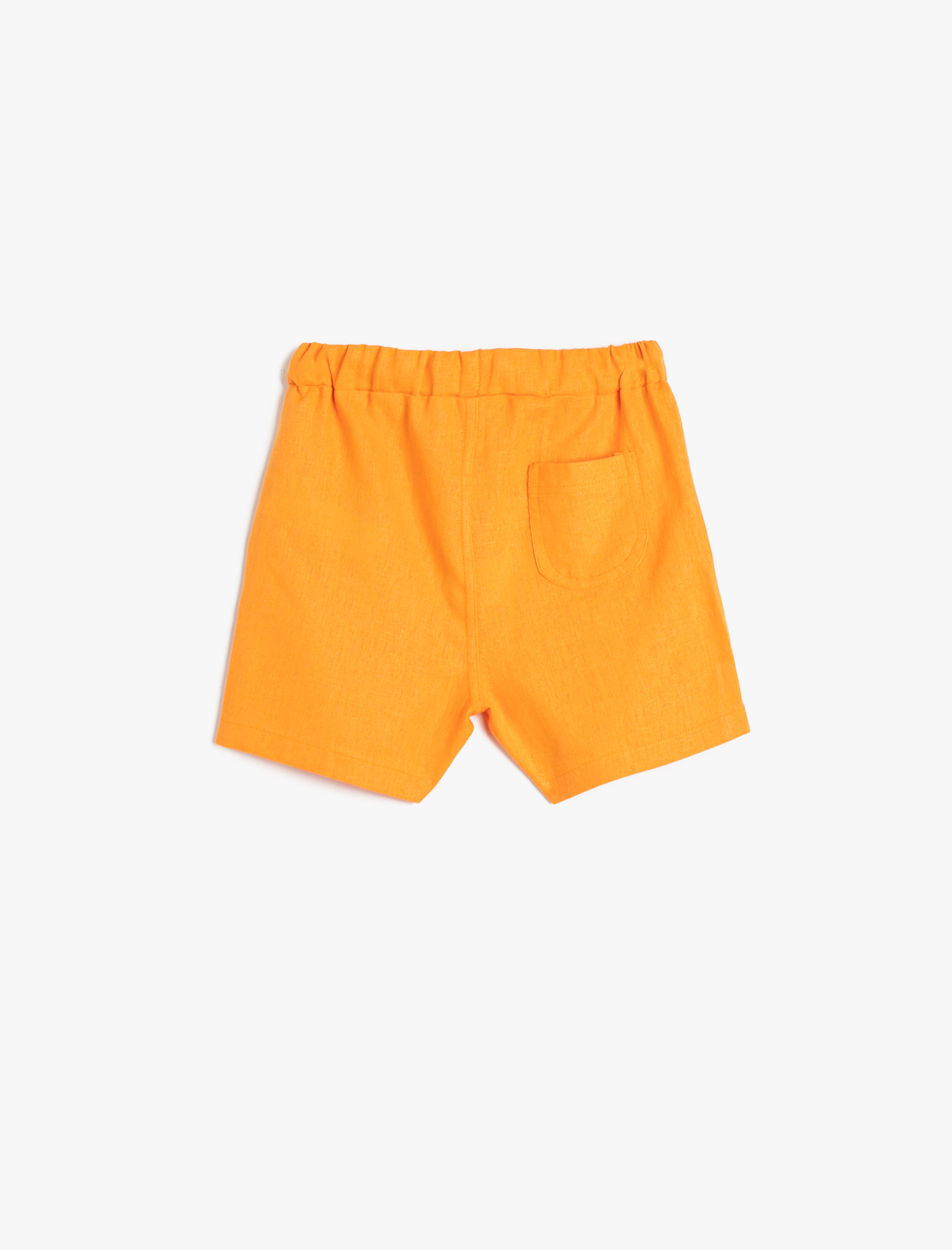  Erkek Bebek Keten Şort Beli Bağlamlı Cepli