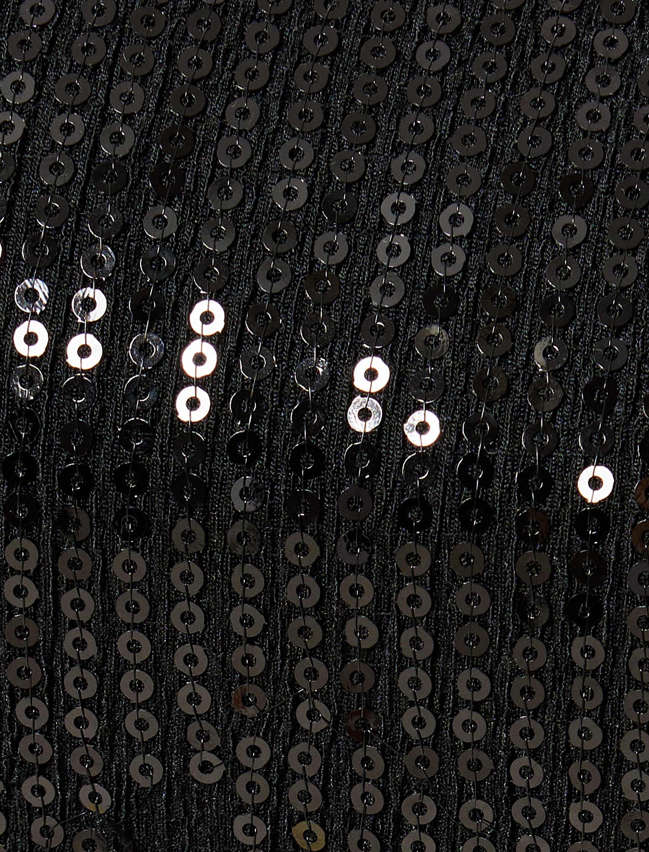   Pullu Payetli Bluz Crop İp Askılı Slim Fit