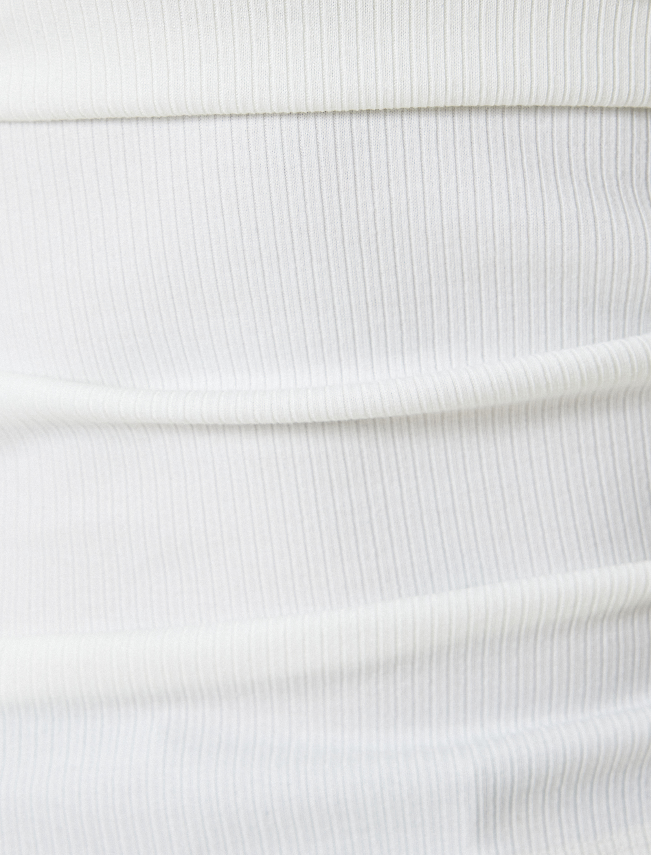   Straplez Bluz Kolsuz Drapeli Slim Fit