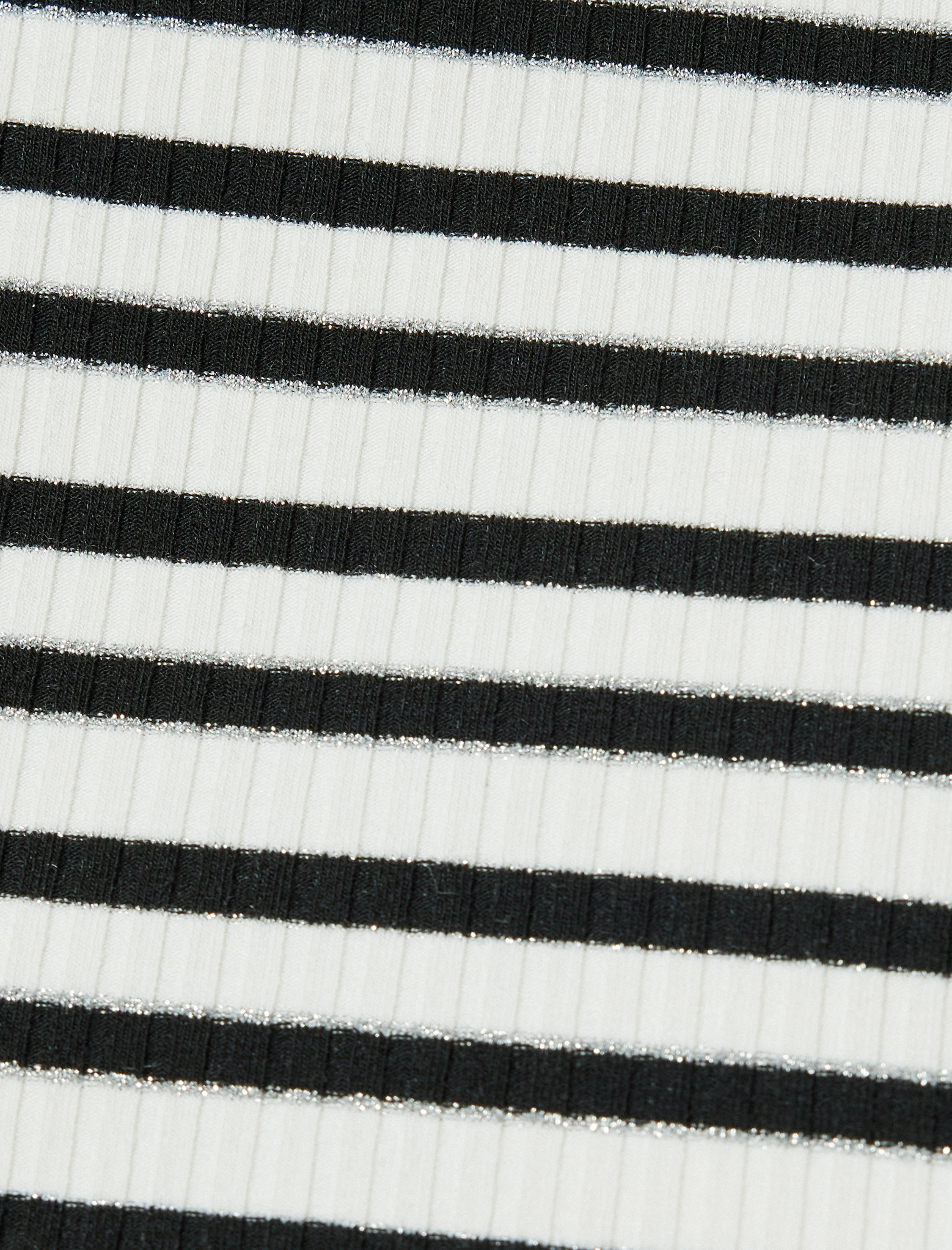   Slim Fit Fitilli Bisiklet Yaka Kısa Kollu Çizgili Tişört