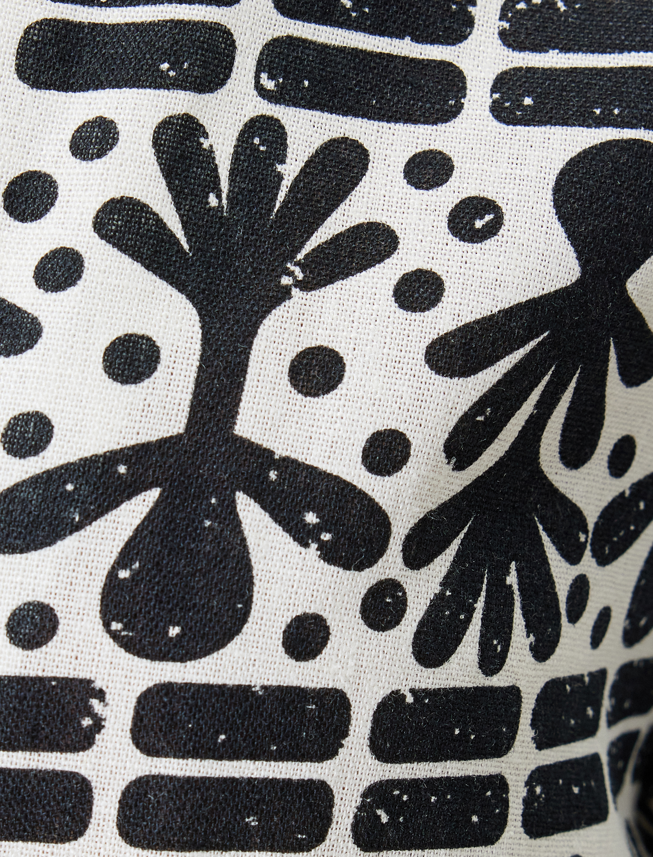   Keten Karışımlı Gömlek Crop Kısa Kollu Düğmeli V Yaka Bağlama Detaylı