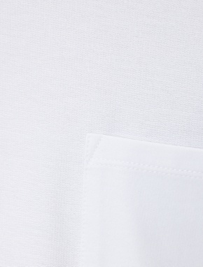 Basic Tişört Kısa Kollu Cep Detaylı Bisiklet Yaka Pamuklu_5