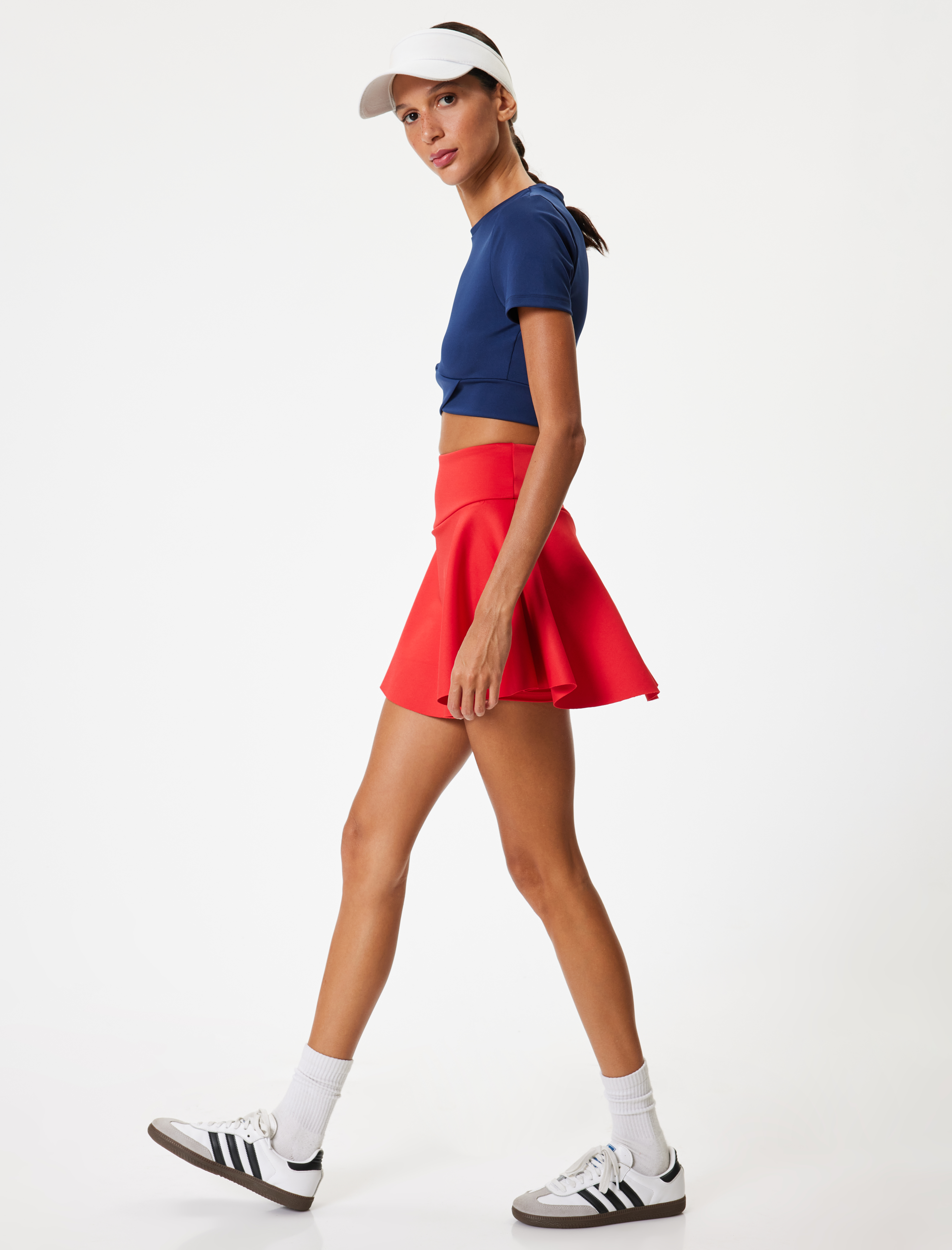   Tenis Eteği Şortlu Ekstra Mini Yüksek Bel Rahat Kalıp