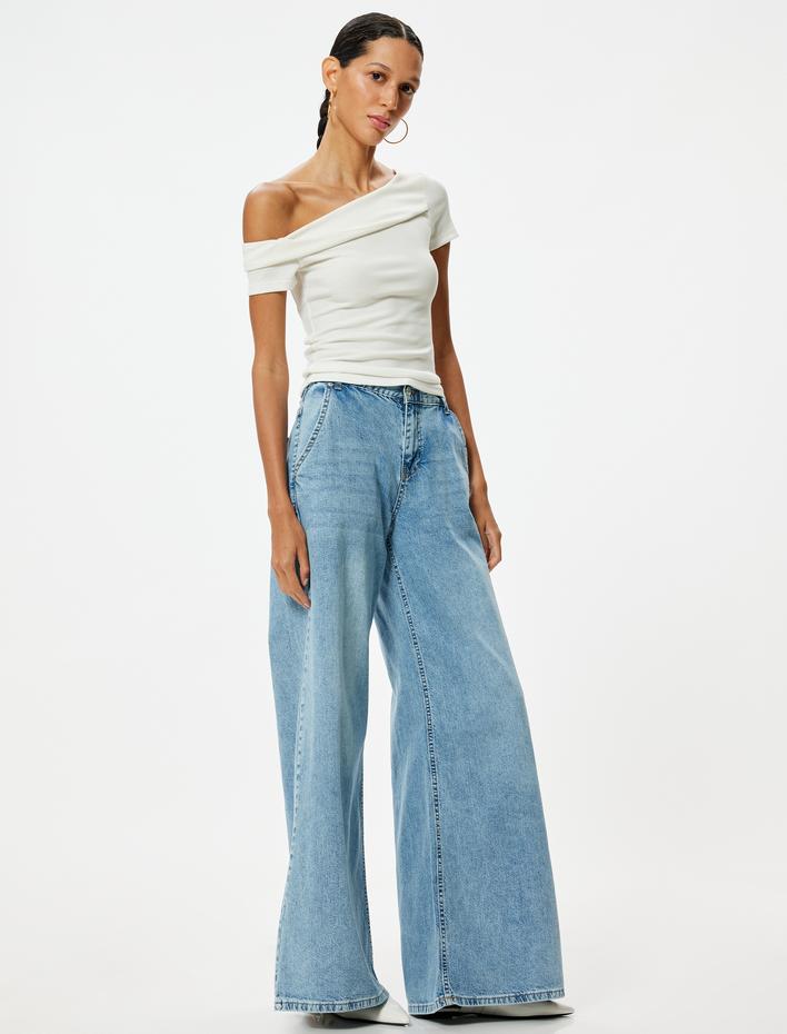  Kısa Kollu Body Omzu Açık Slim Fit