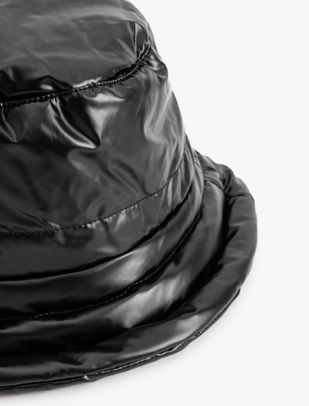 Suni Deri Bucket Şapka Yumuşak İçi Dolgulu_2