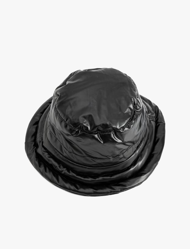 Suni Deri Bucket Şapka Yumuşak İçi Dolgulu_1