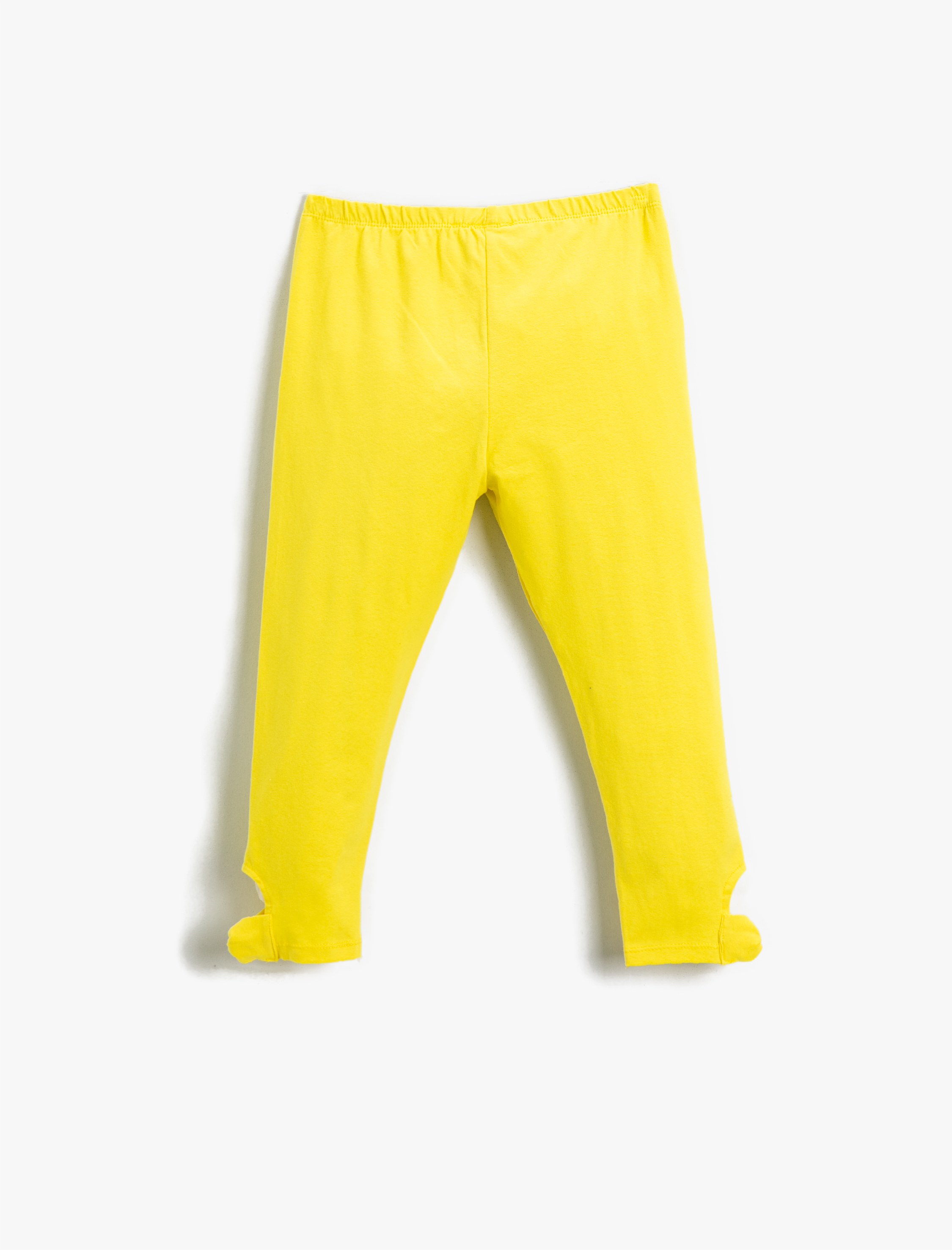  Kız Çocuk Cut Out  Detaylı Basic Tayt Pamuklu