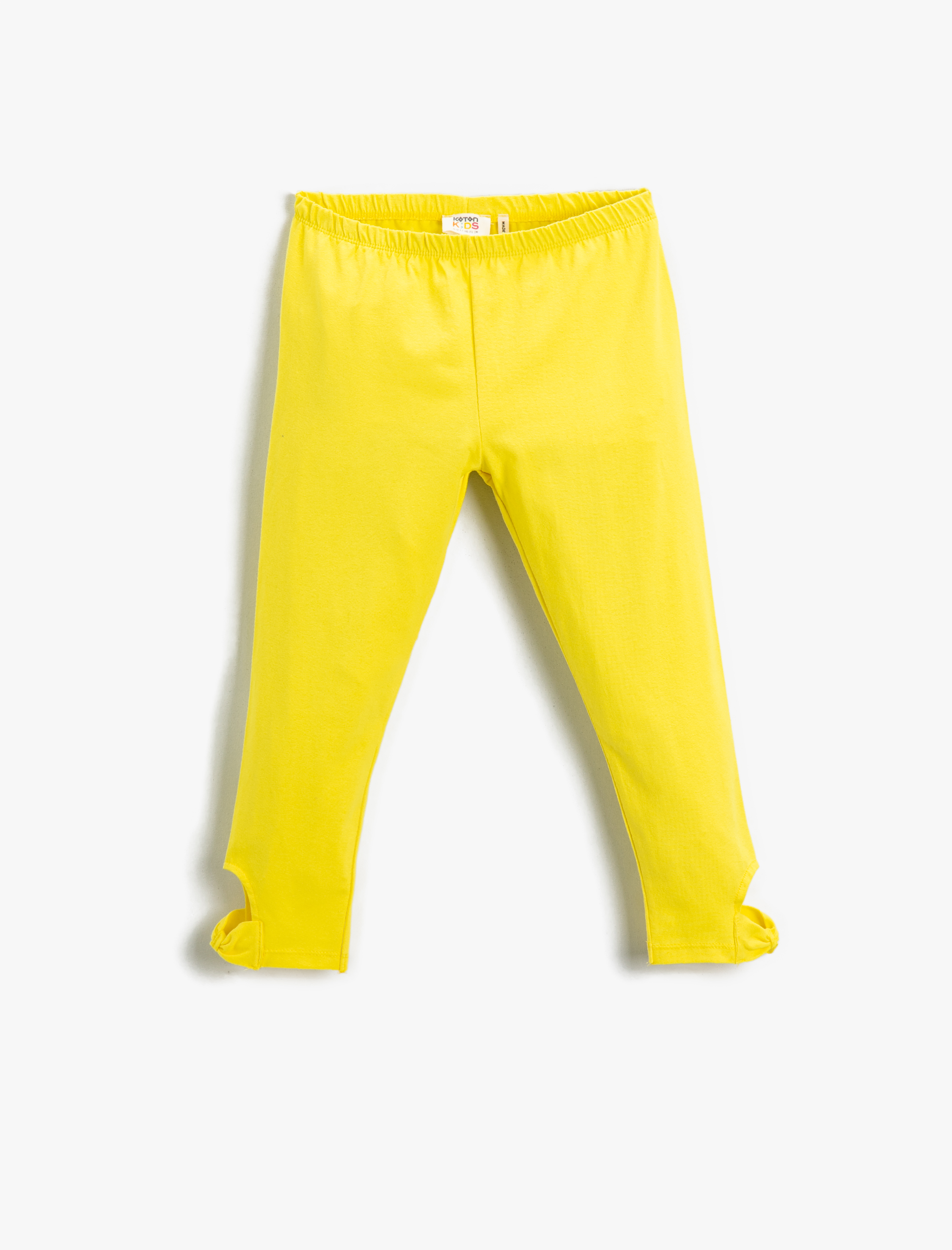  Kız Çocuk Cut Out  Detaylı Basic Tayt Pamuklu