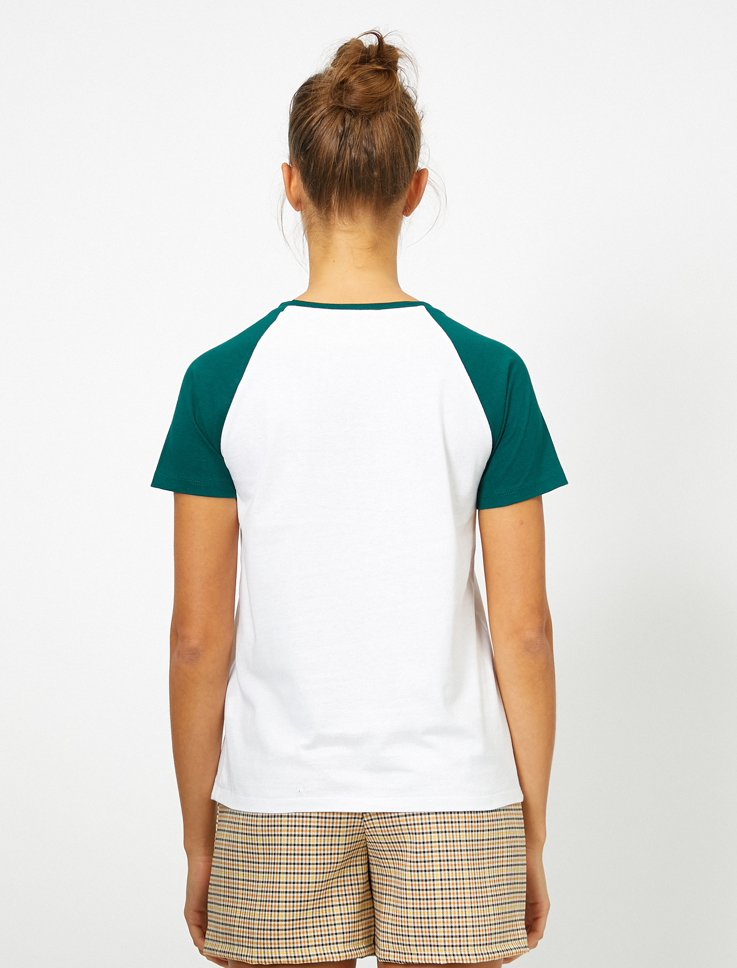   Bisiklet Yaka Baskılı Kısa Kol Tişört