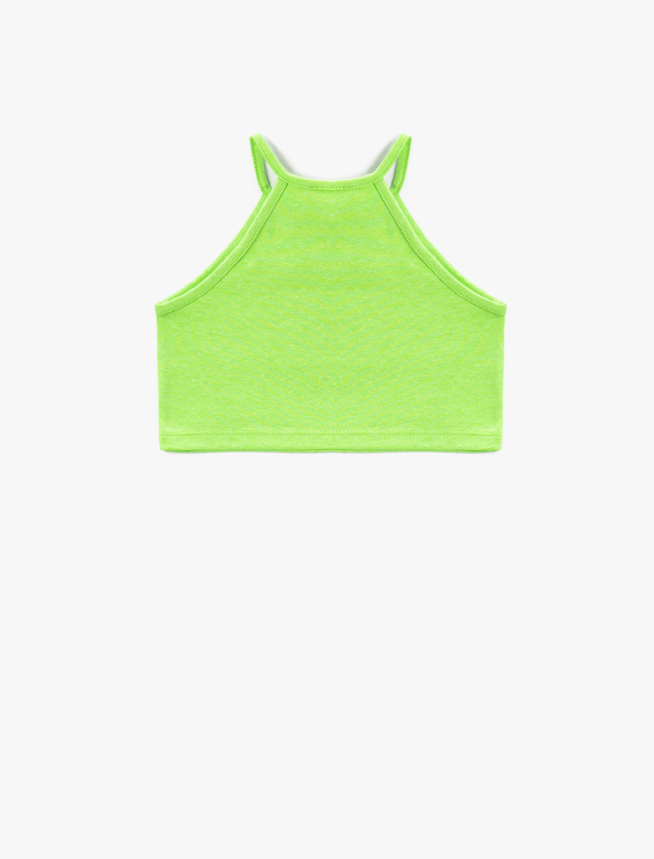  Kız Çocuk Basic Atlet Crop Halter Yaka