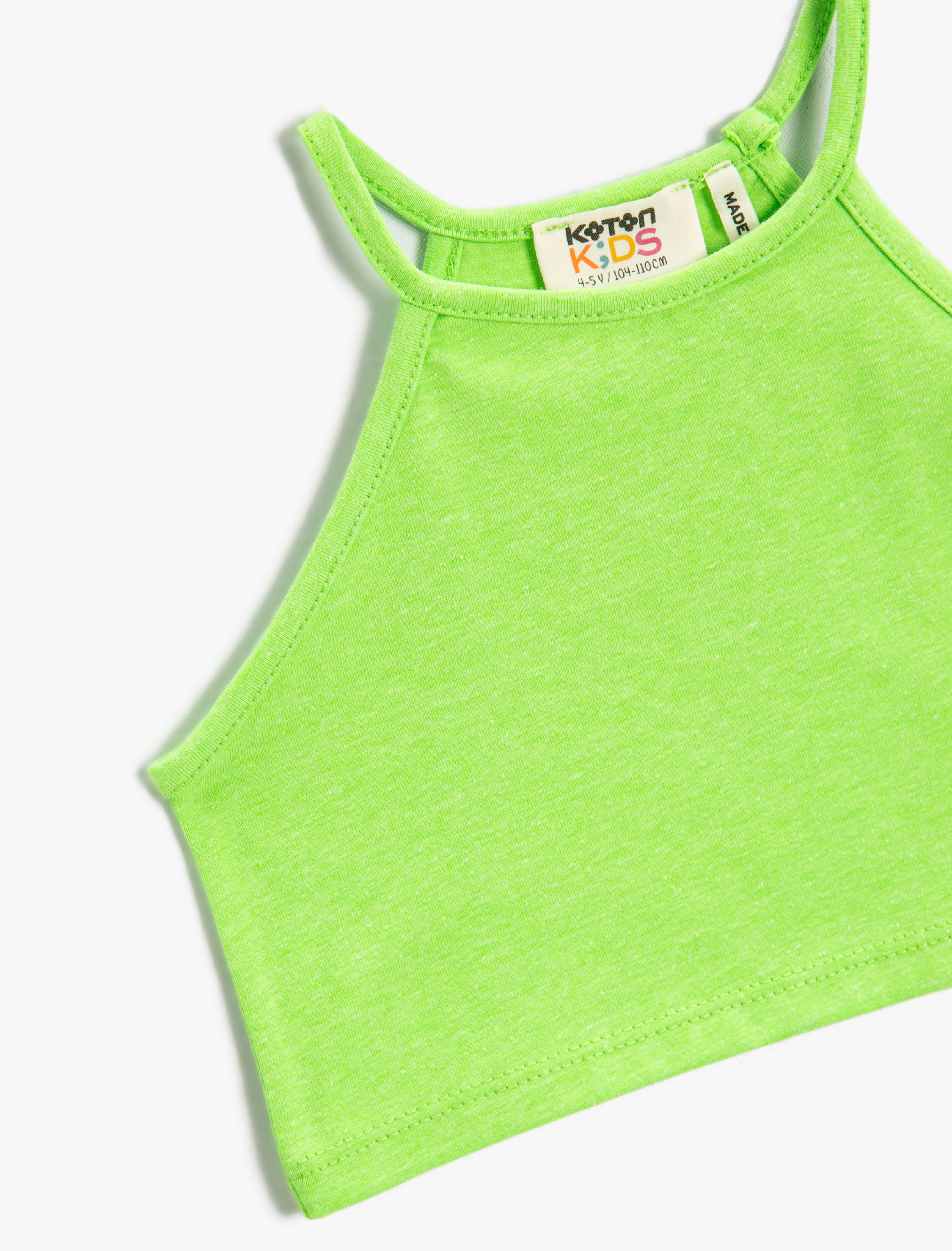  Kız Çocuk Basic Atlet Crop Halter Yaka