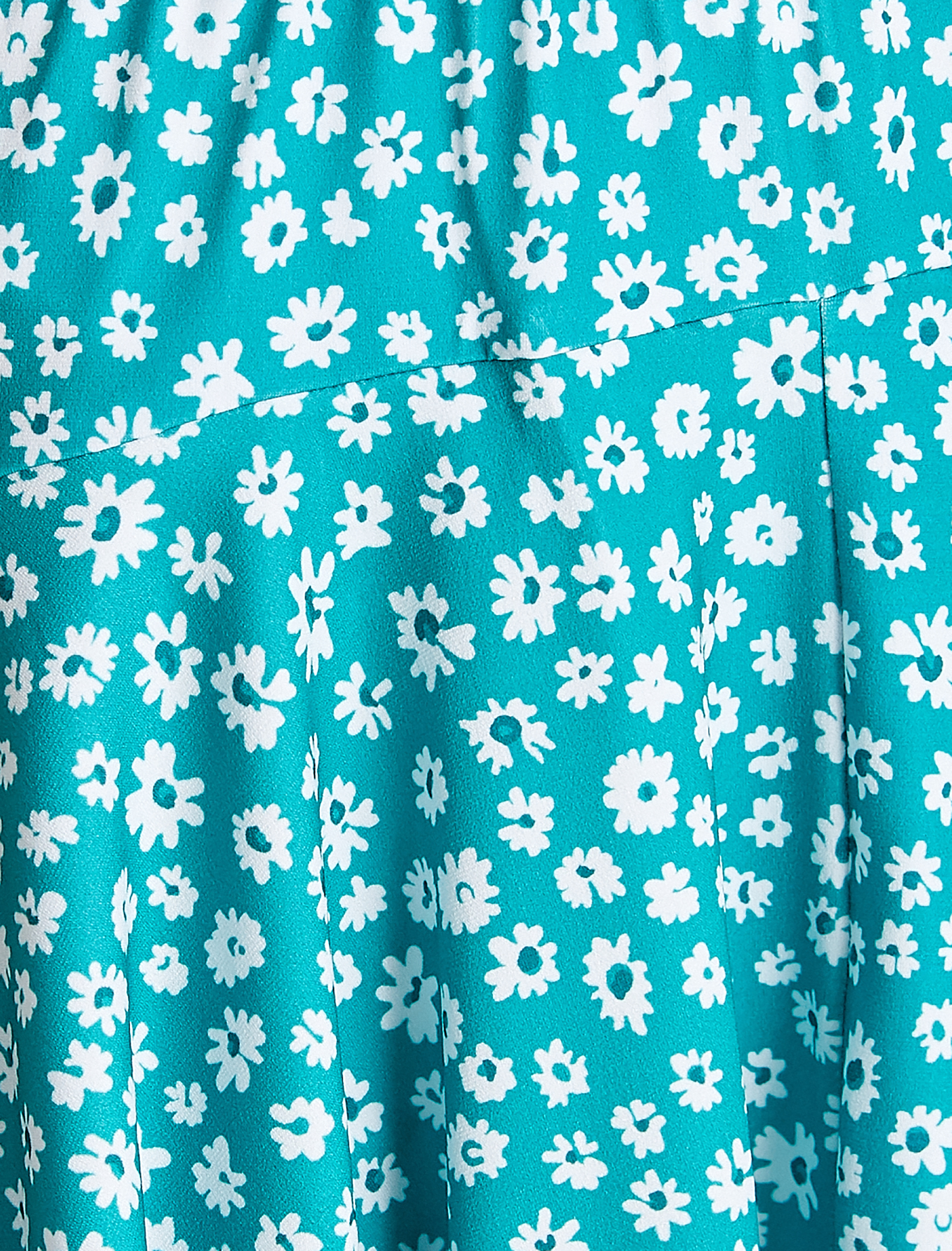   Çiçekli Mini Etek Beli Lastikli Fırfırlı