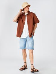 Eskitilmiş Kot Şort