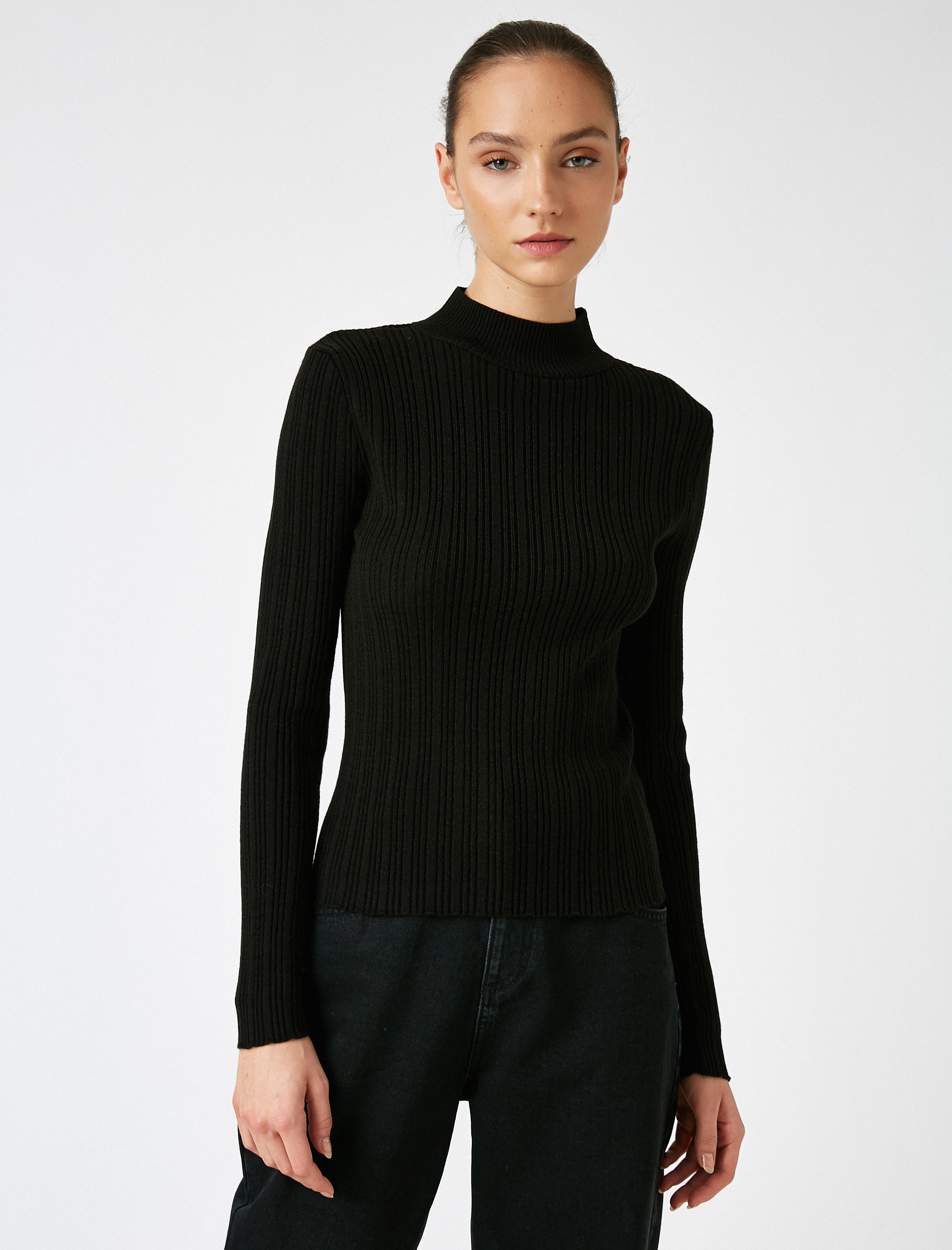   Dik Yaka Basic Triko Kazak