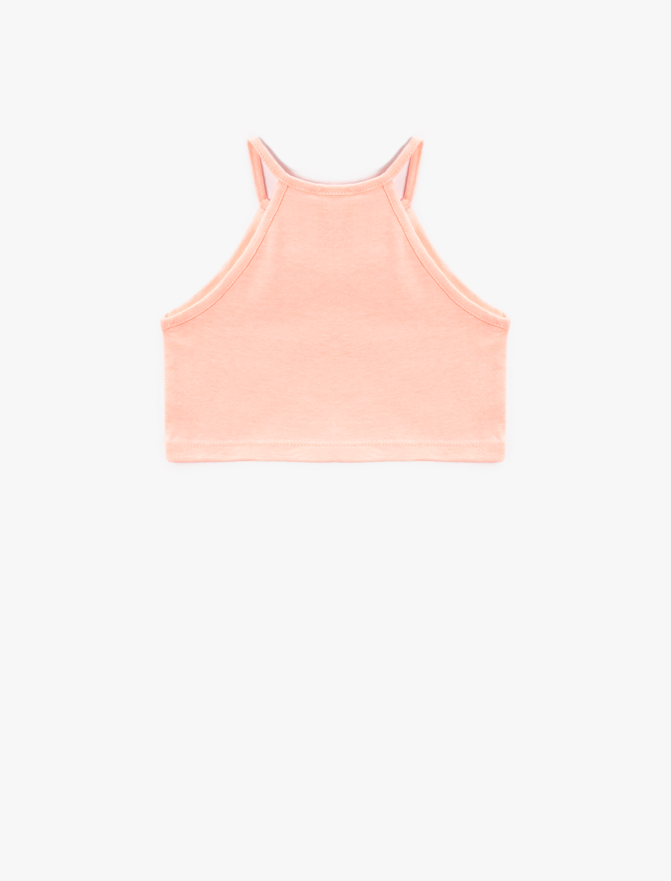  Kız Çocuk Basic Atlet Crop Halter Yaka