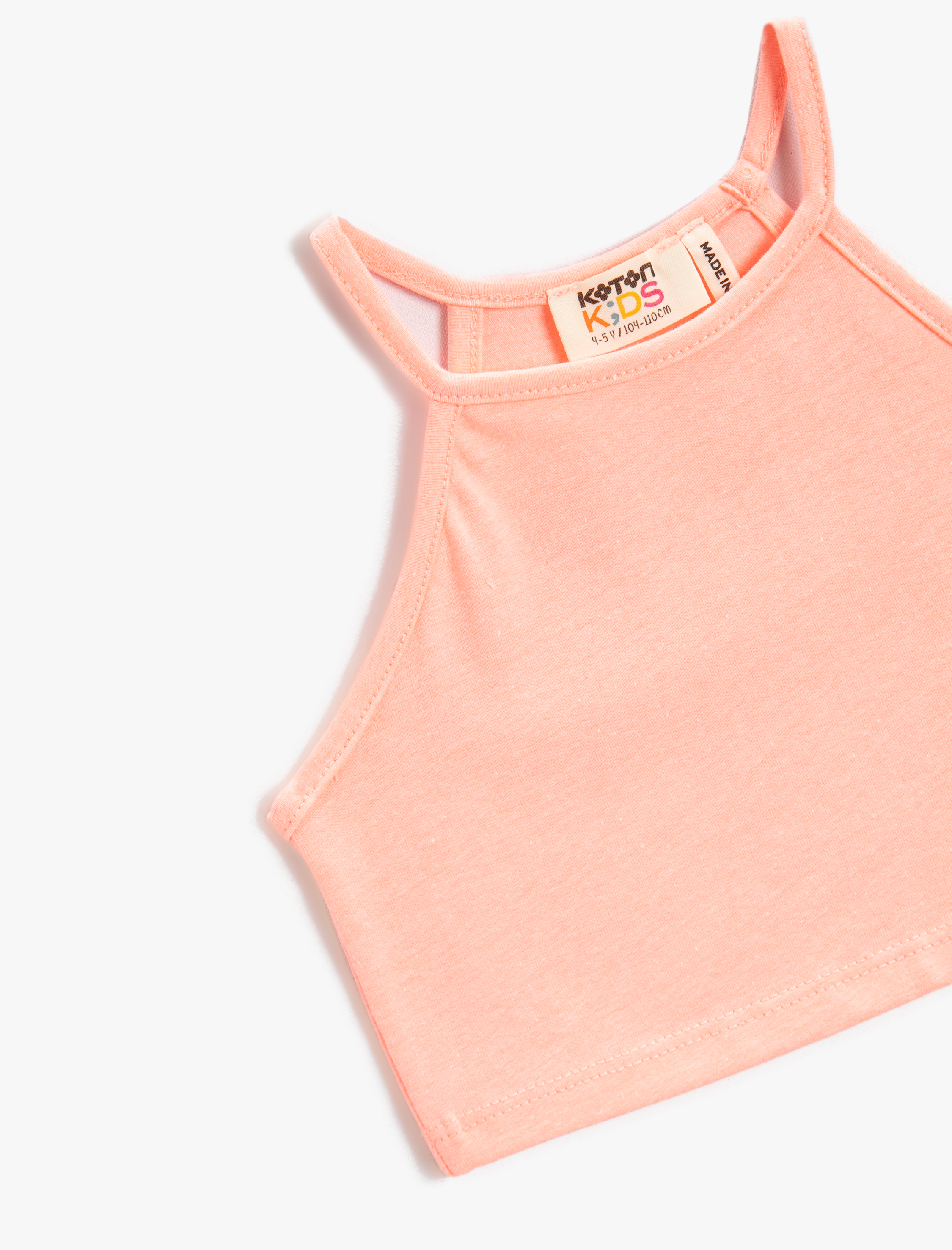  Kız Çocuk Basic Atlet Crop Halter Yaka