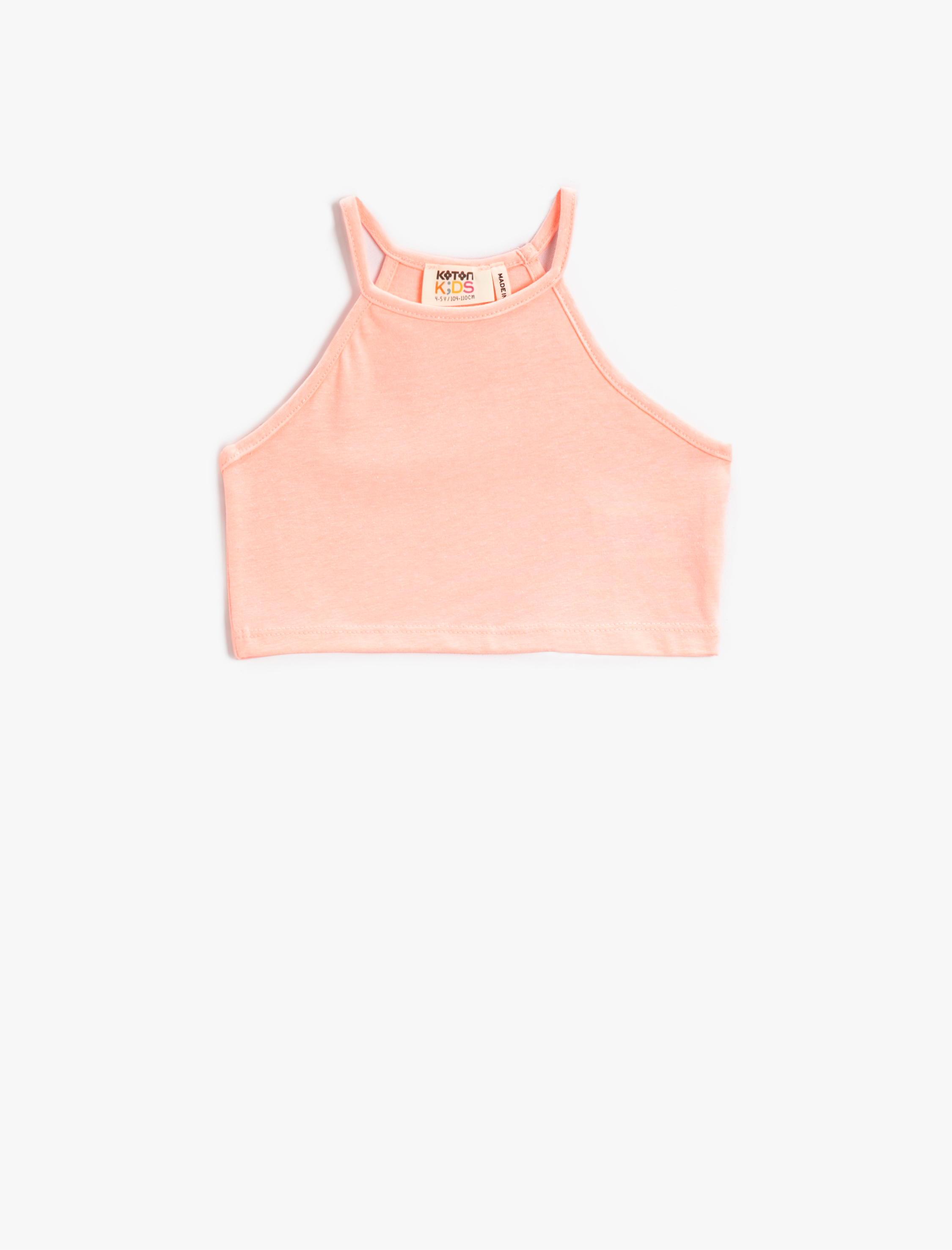  Kız Çocuk Basic Atlet Crop Halter Yaka