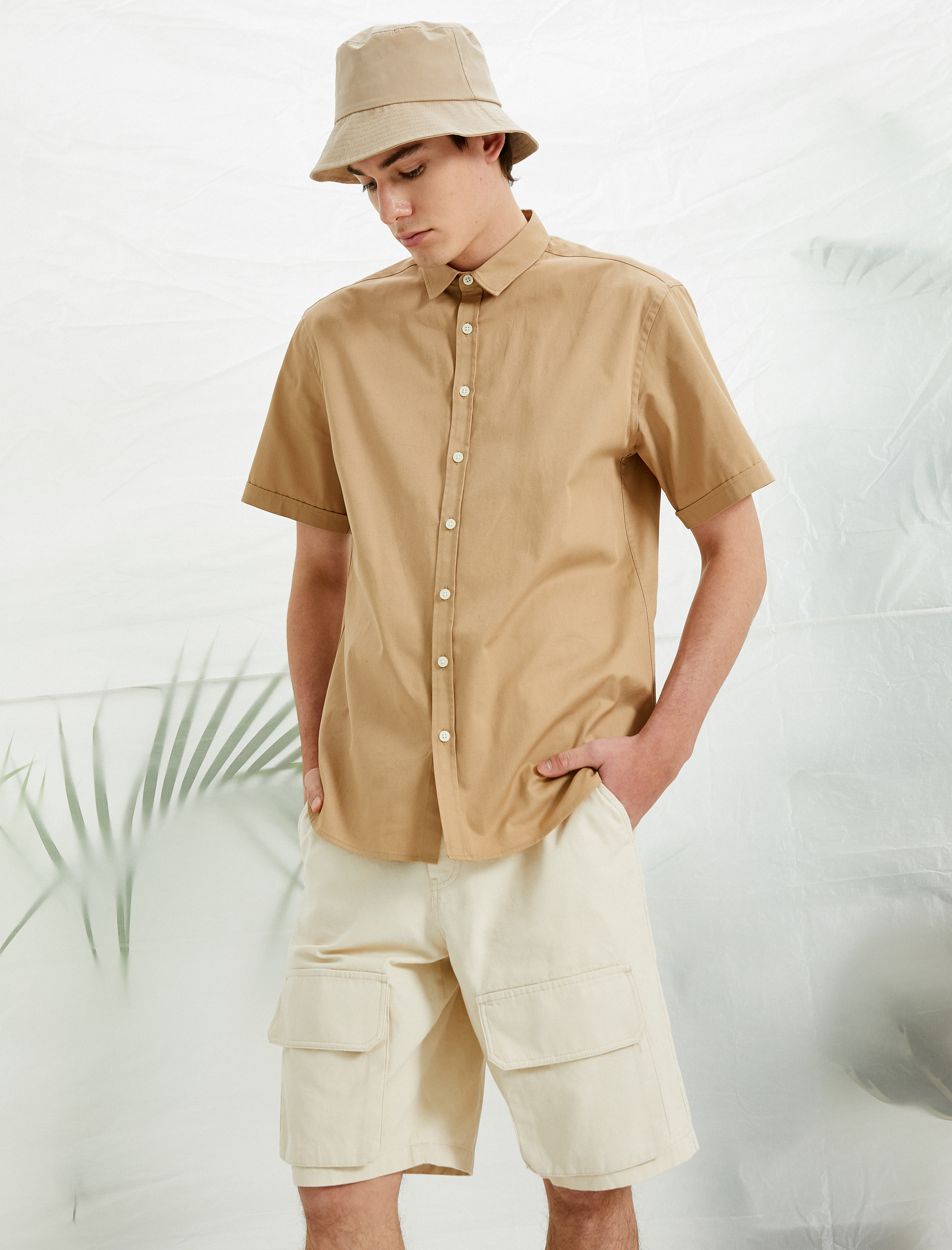   Düğmeli Kargo Şort