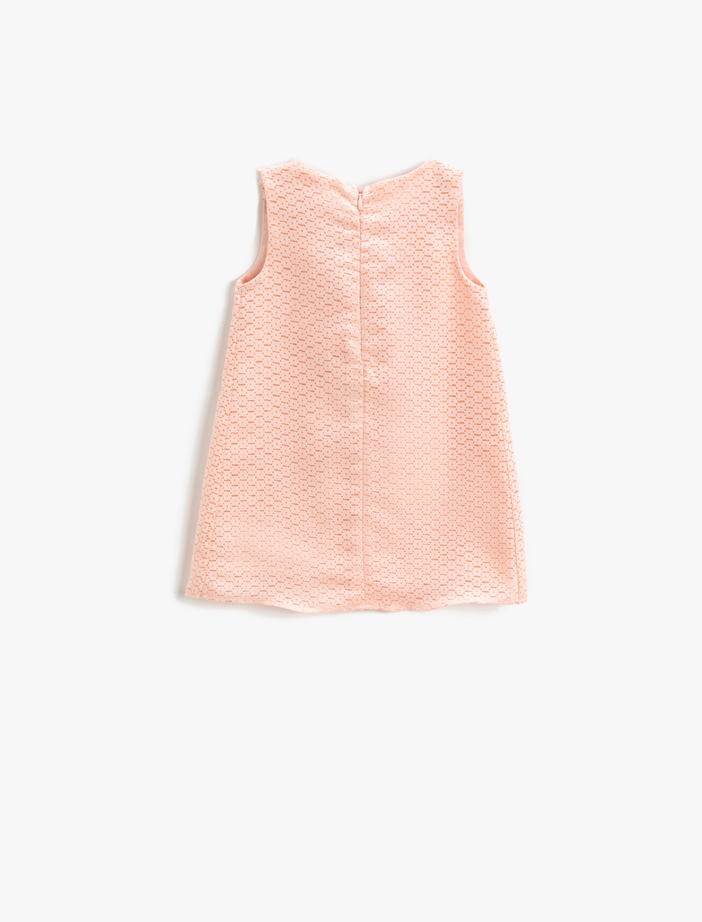  Kız Bebek Elbise Kroşe Kolsuz Fiyonk Detaylı