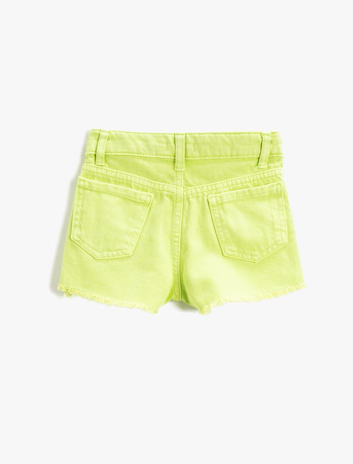 Kız Çocuk Pamuklu Gabardin Şort