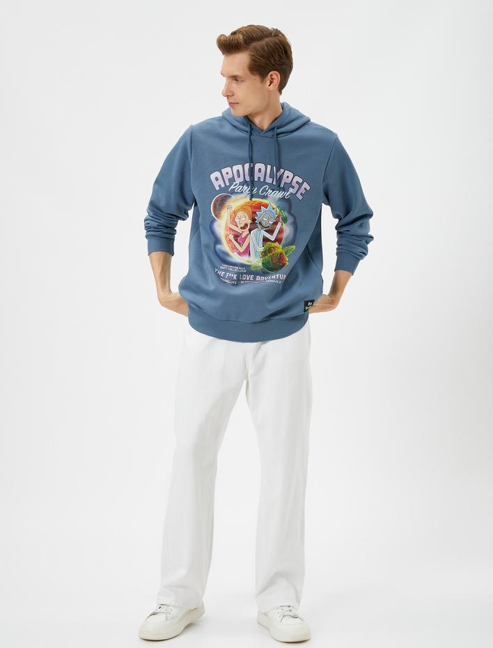  Rick and Morty Sweatshirt Şardonlu Lisanslı Baskılı