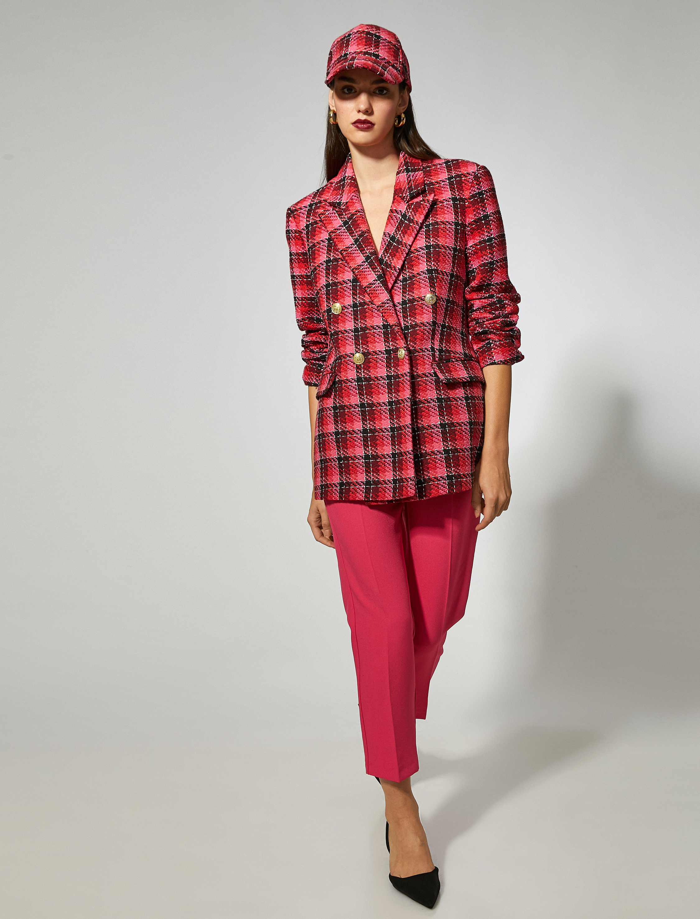   Dikiş Detaylı Crop Pantolon Cepli