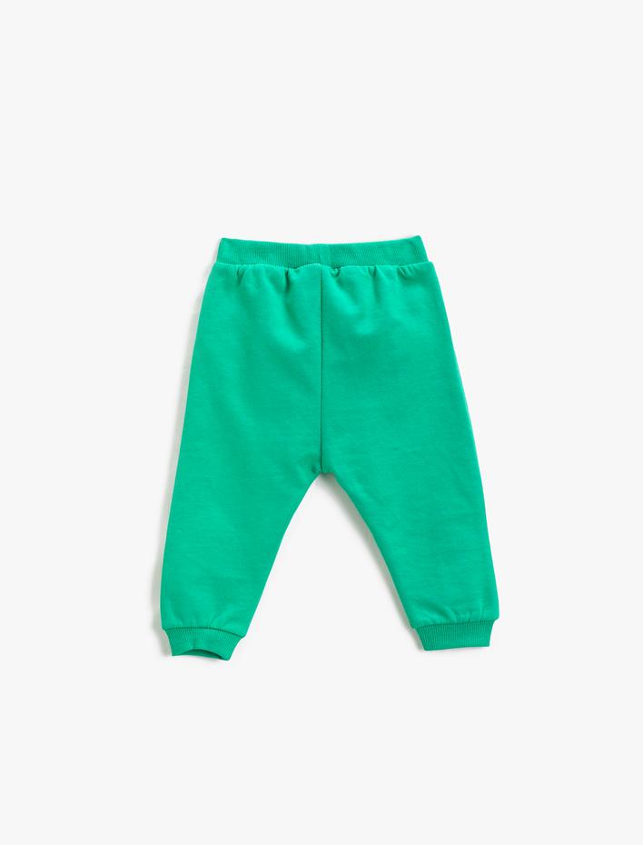 Erkek Bebek Jogger Eşofman Altı Düğme Detaylı Beli Lastikli